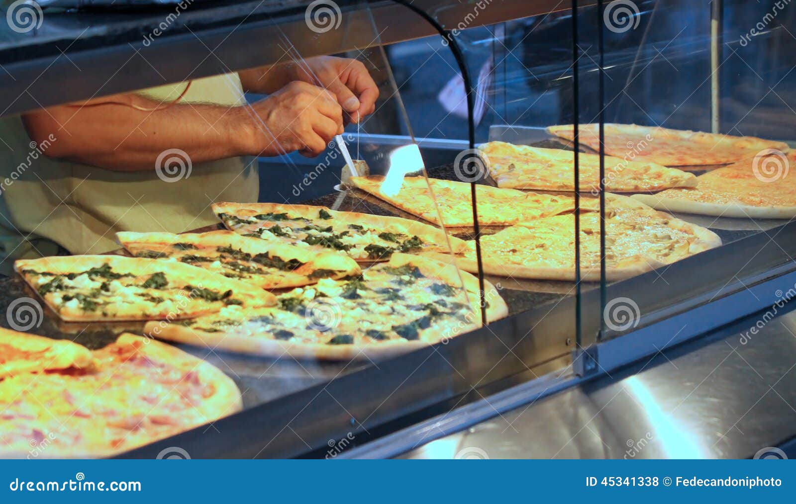 Fast Food Restaurant with Pizza Slice Stock Photo Image of pizzeria