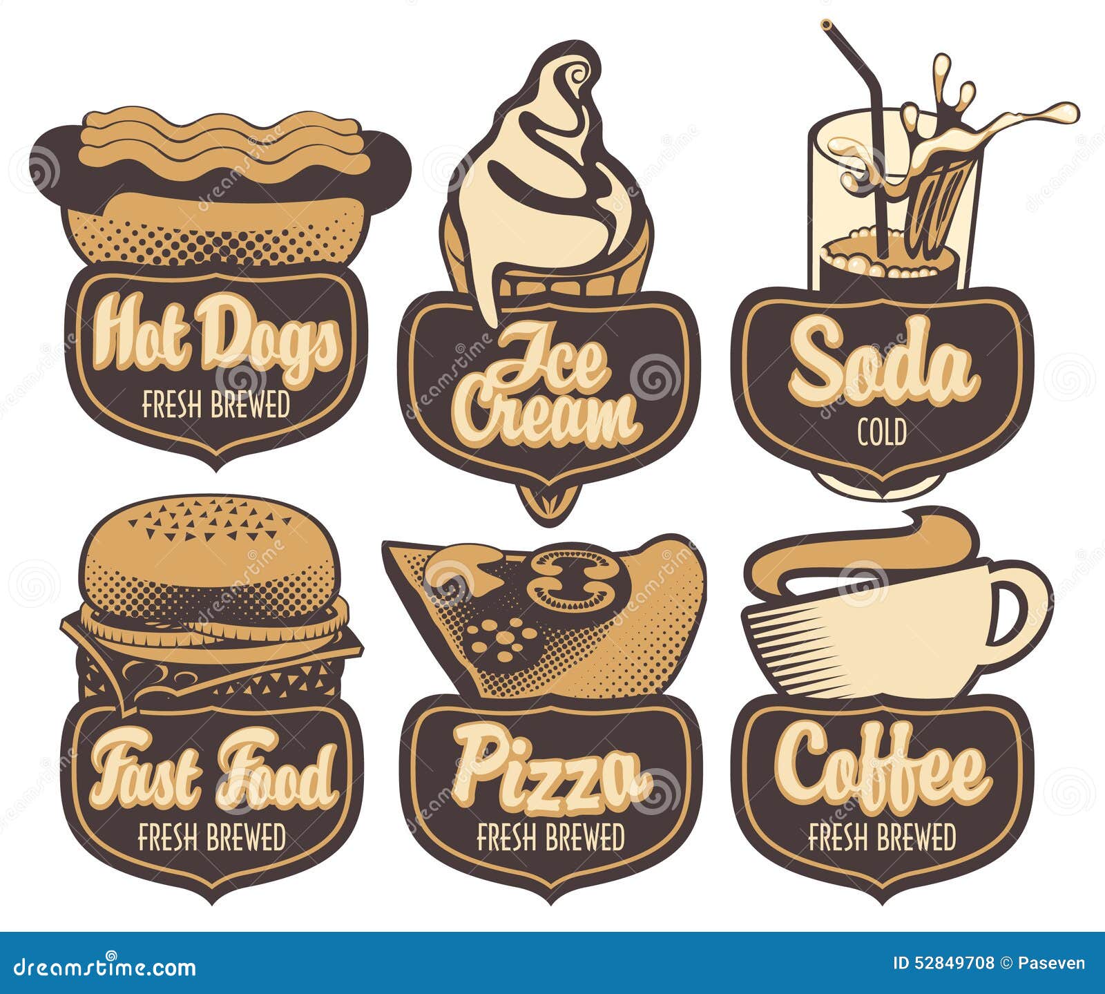 Download Fast food sign stock vector. Illustration of hamburger - 52849708