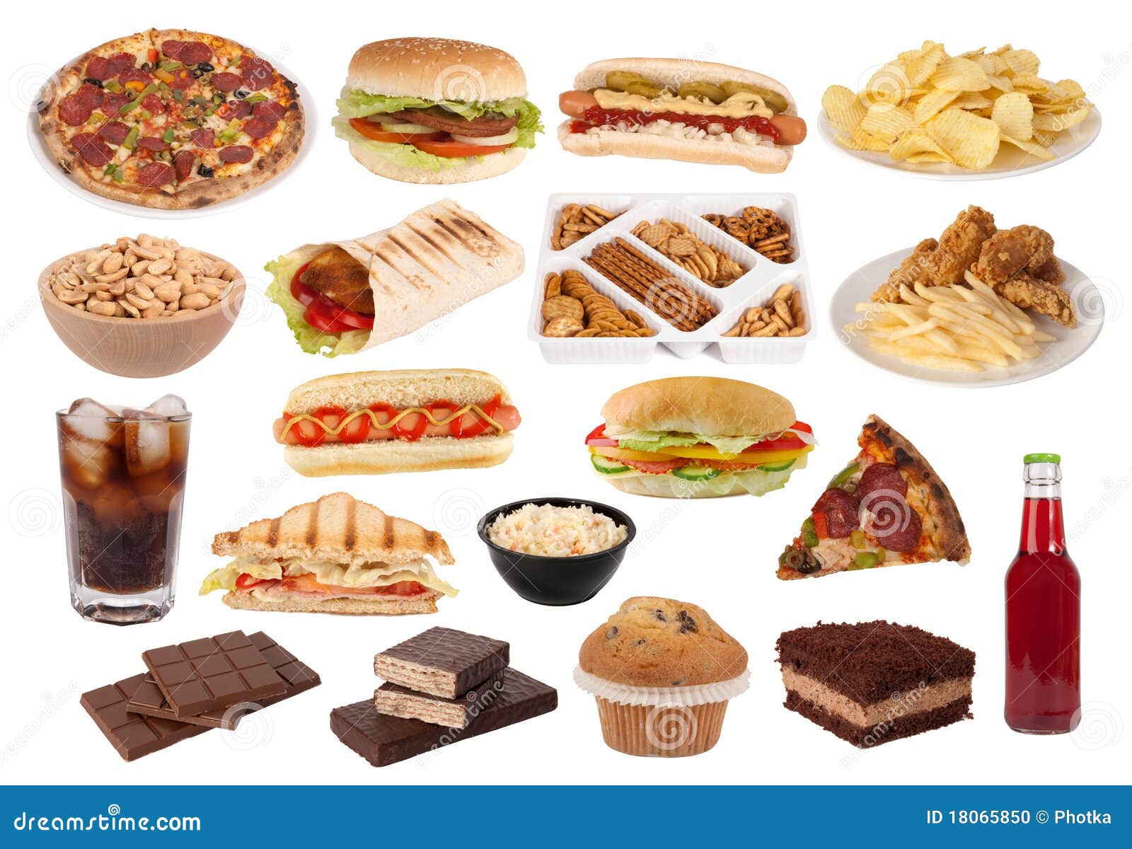  Fast Food And Snacks Collection Stock Photo Image of 