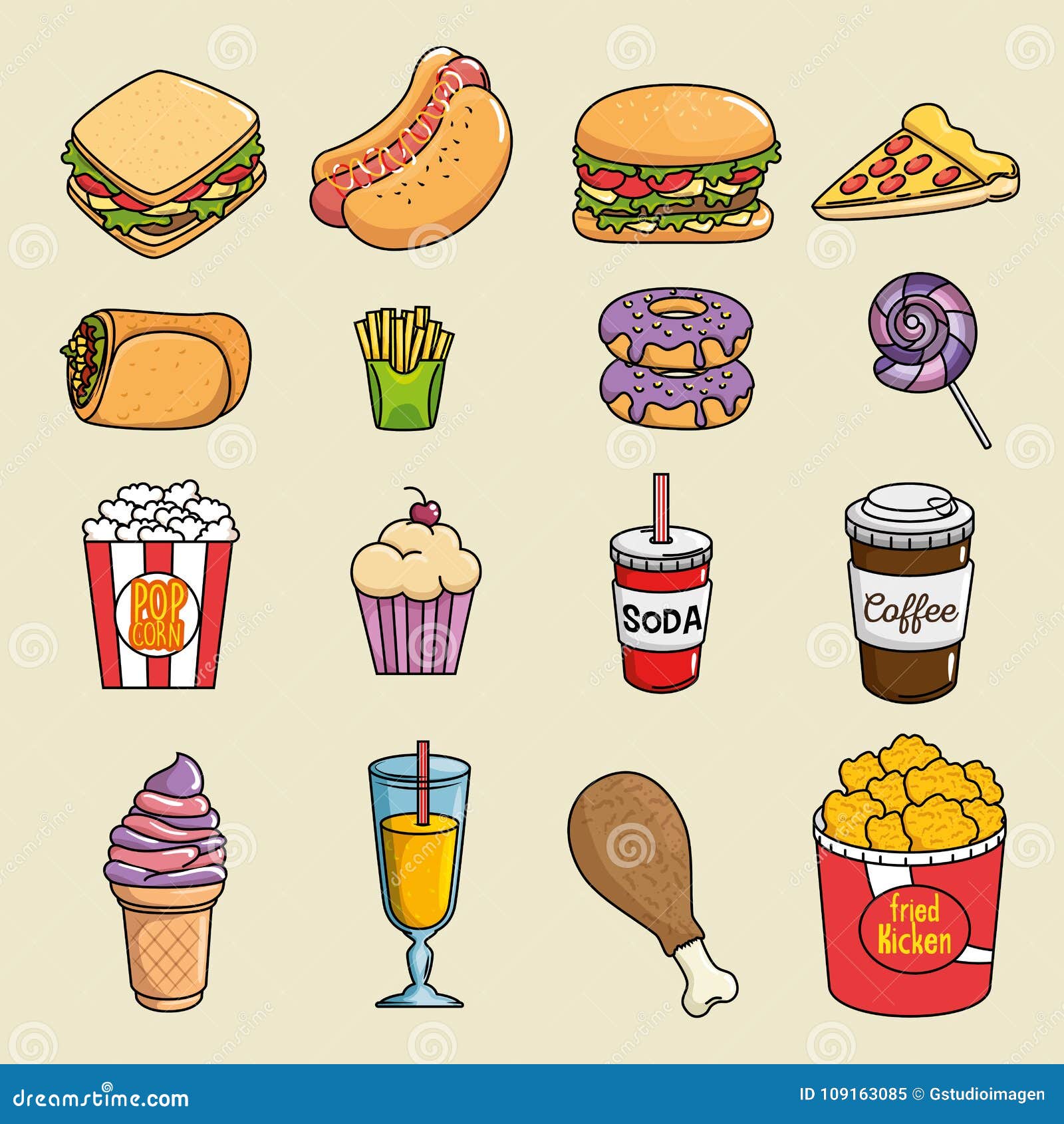 Fast Food Stickers