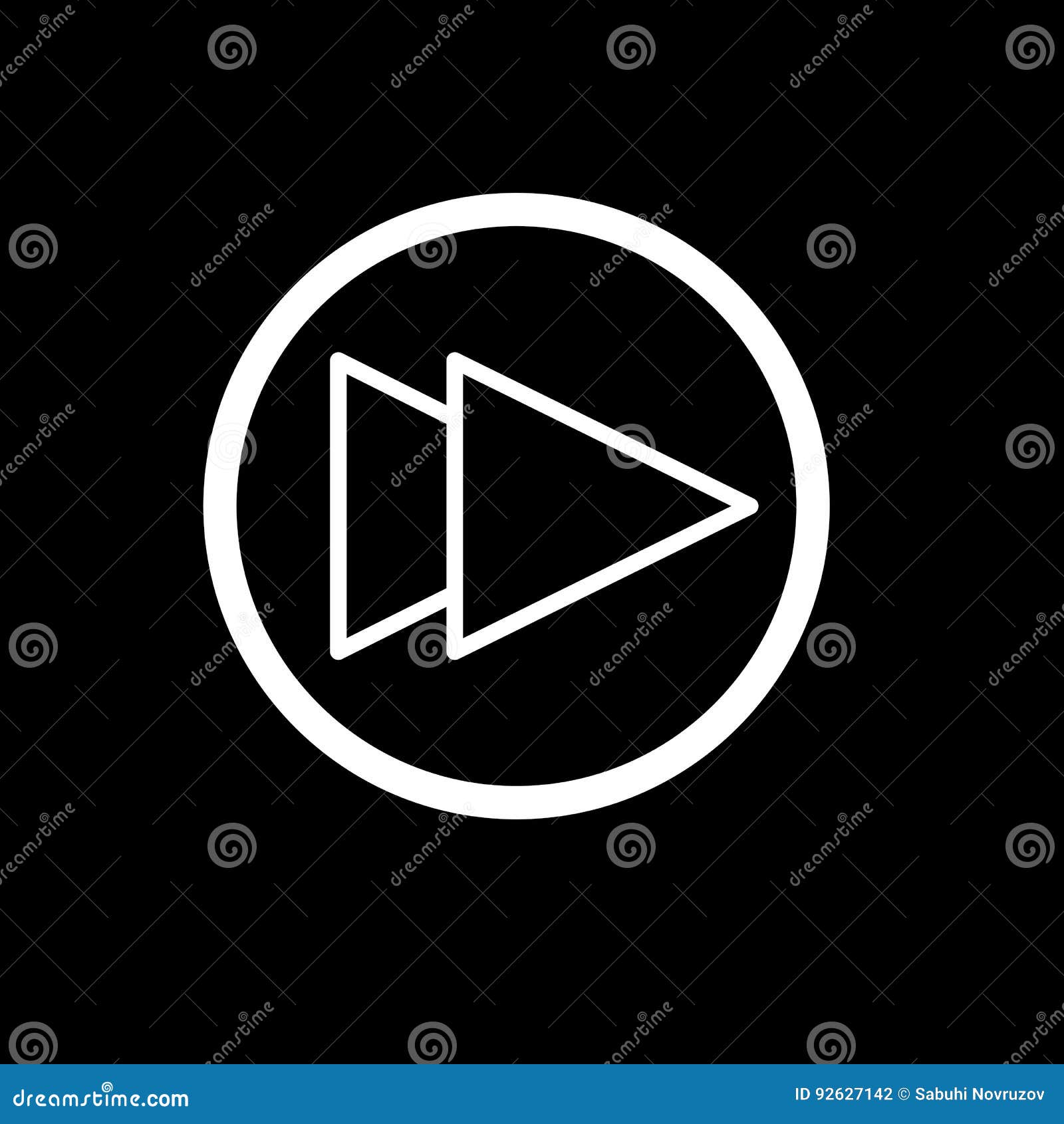 Play fast forward rewind button Royalty Free Vector Image