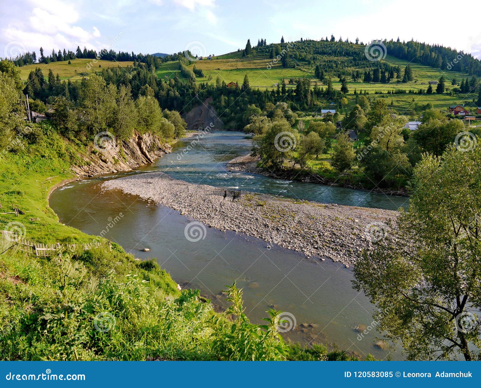 A Fast Mountain River Dividing the Two Banks among Themselves Against