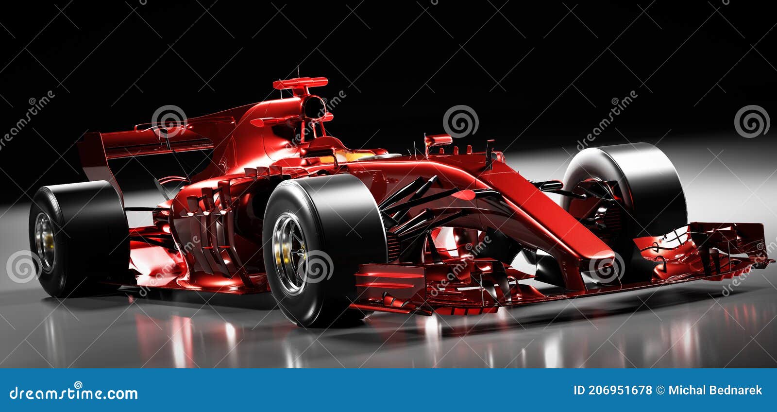 Fast Red F1 Car. Formula One Racing Sportscar Stock Illustration -  Illustration of spotlight, sportscar: 206951678