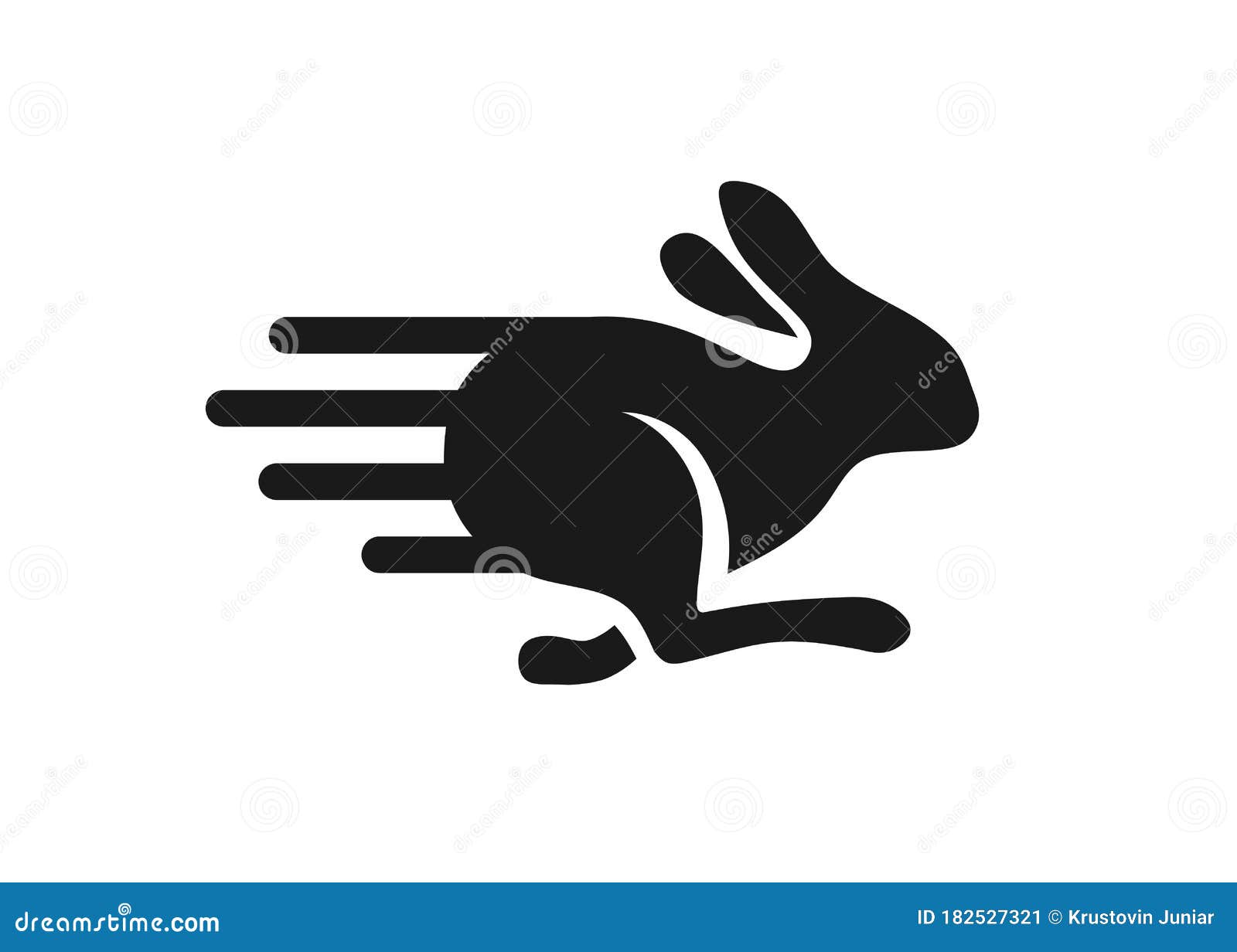fast running rabbit logo 