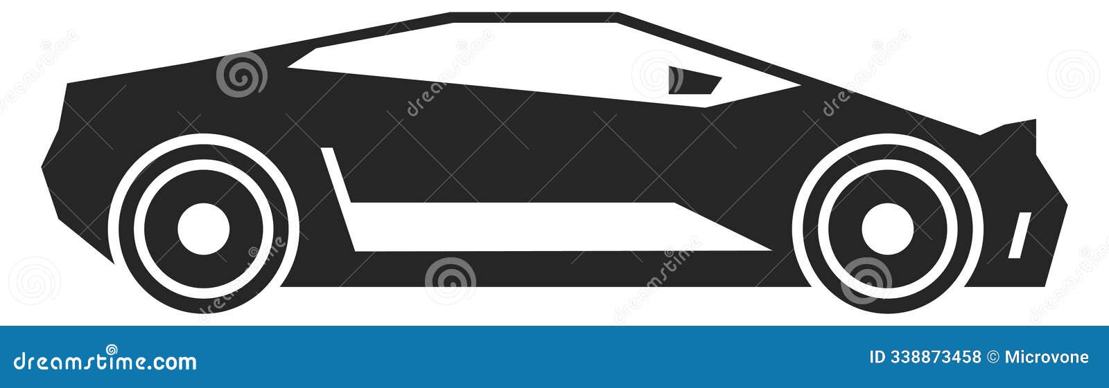 fast sport car black icon. auto side view