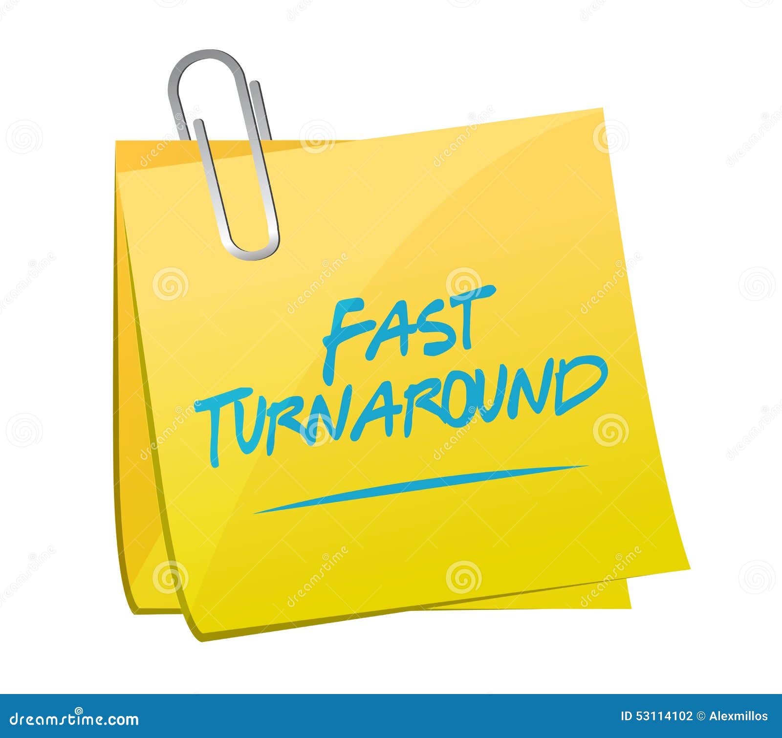 Fast Turnaround Memo Post Sign Stock Illustration - Illustration of