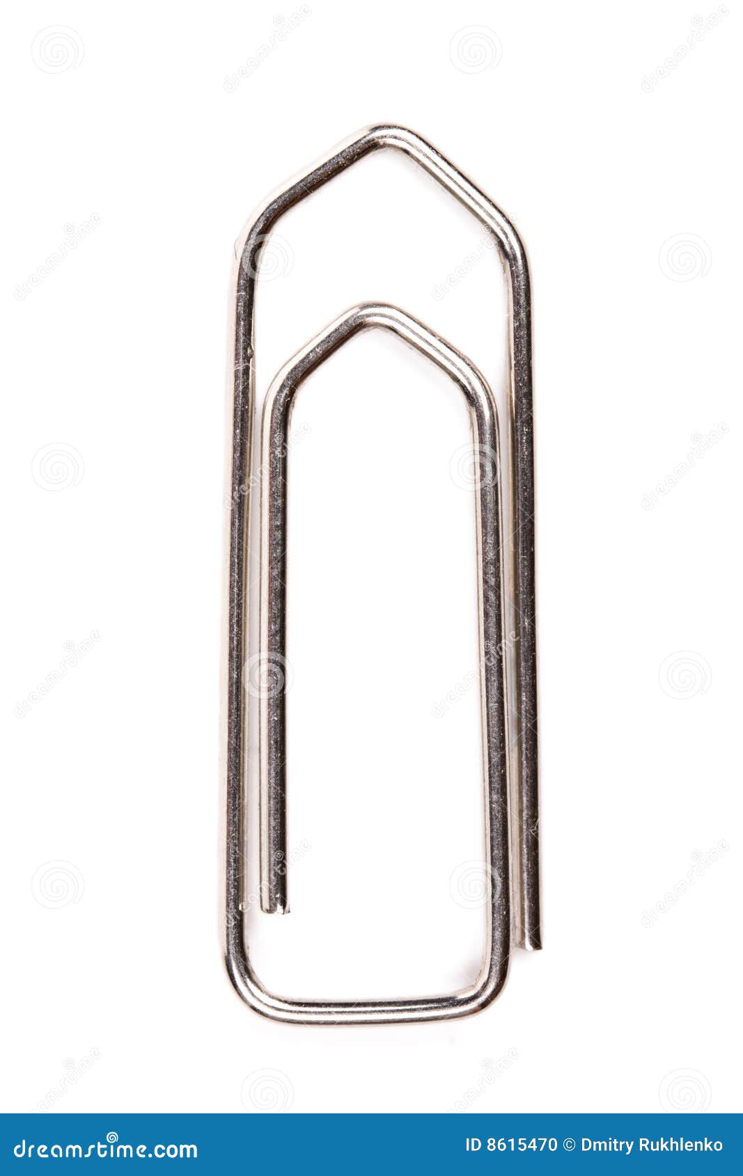 Fastener (paper Clip) Isolated Stock Photo Image of macro, closeup