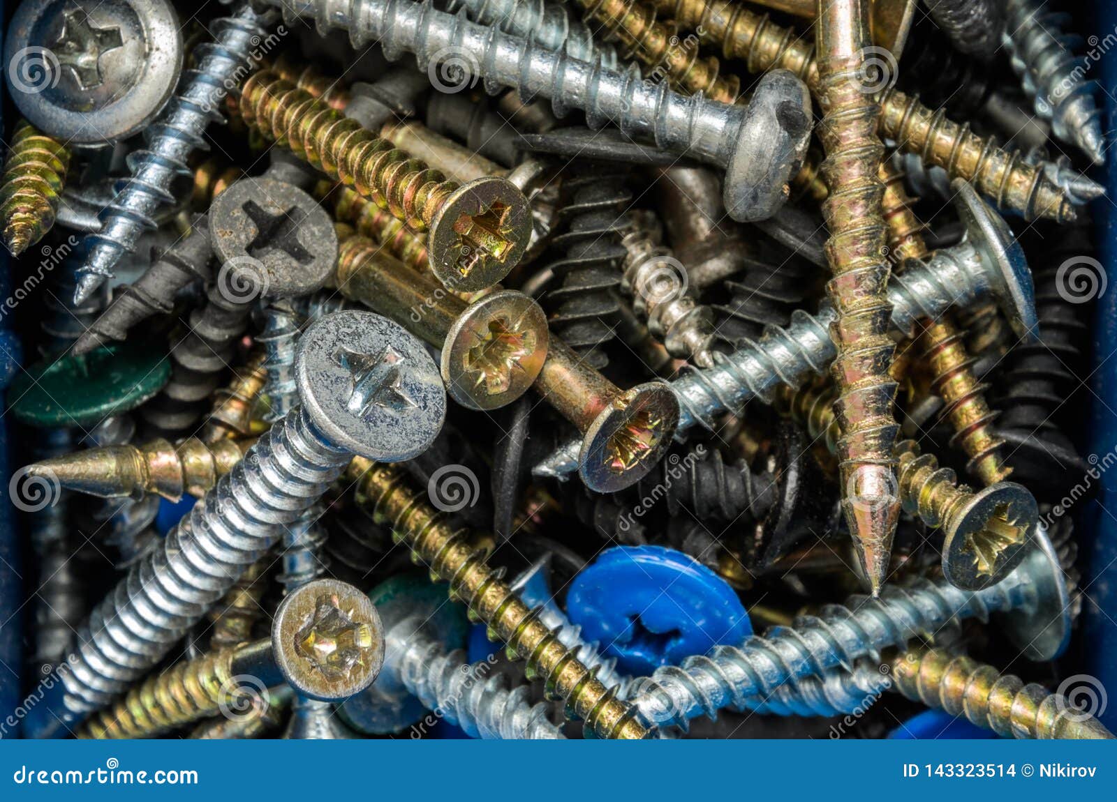 Fasteners Bolts and Nuts in the Organizer Stock Photo Image of metal