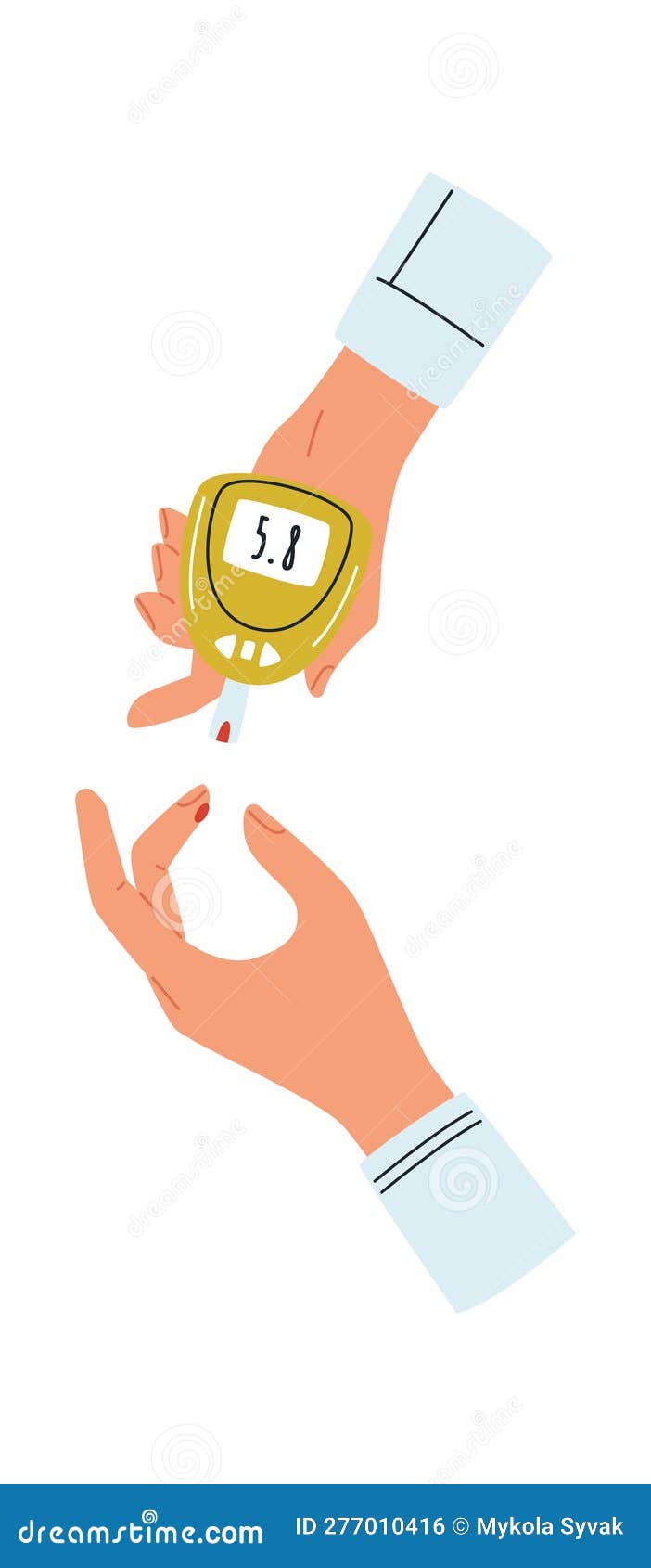 Fasting Blood Sugar Test stock vector. Illustration of medicine 277010416