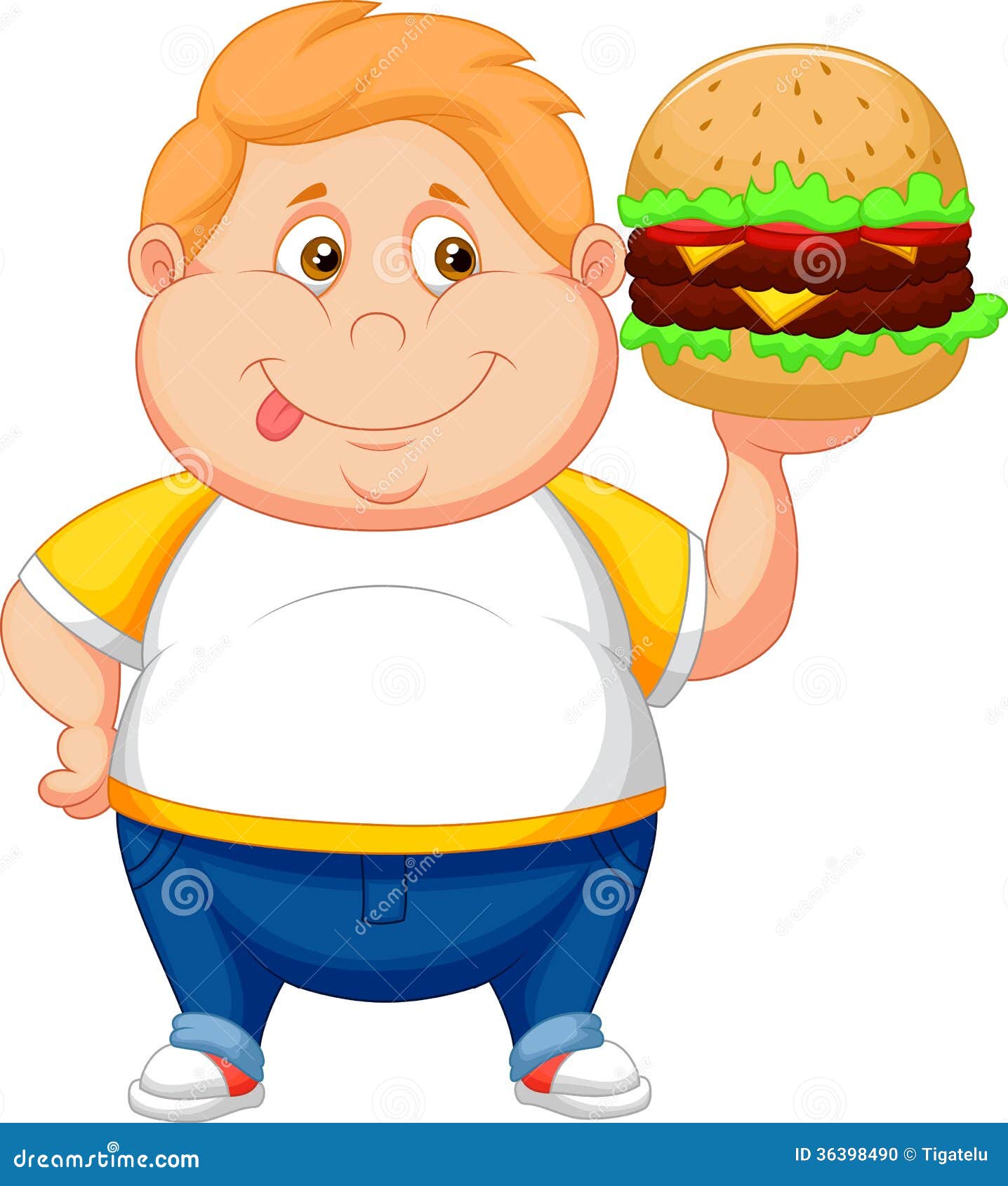 Fat Boy Cartoon Smiling and Ready To Eat a Big Hamburger Stock Vector - Illustration of comic, smiling: 36398490 Fat Boy Cartoon Smiling and Ready To Eat a Big Hamburger Stock Vector - Illustration of comic, smiling: 36398490