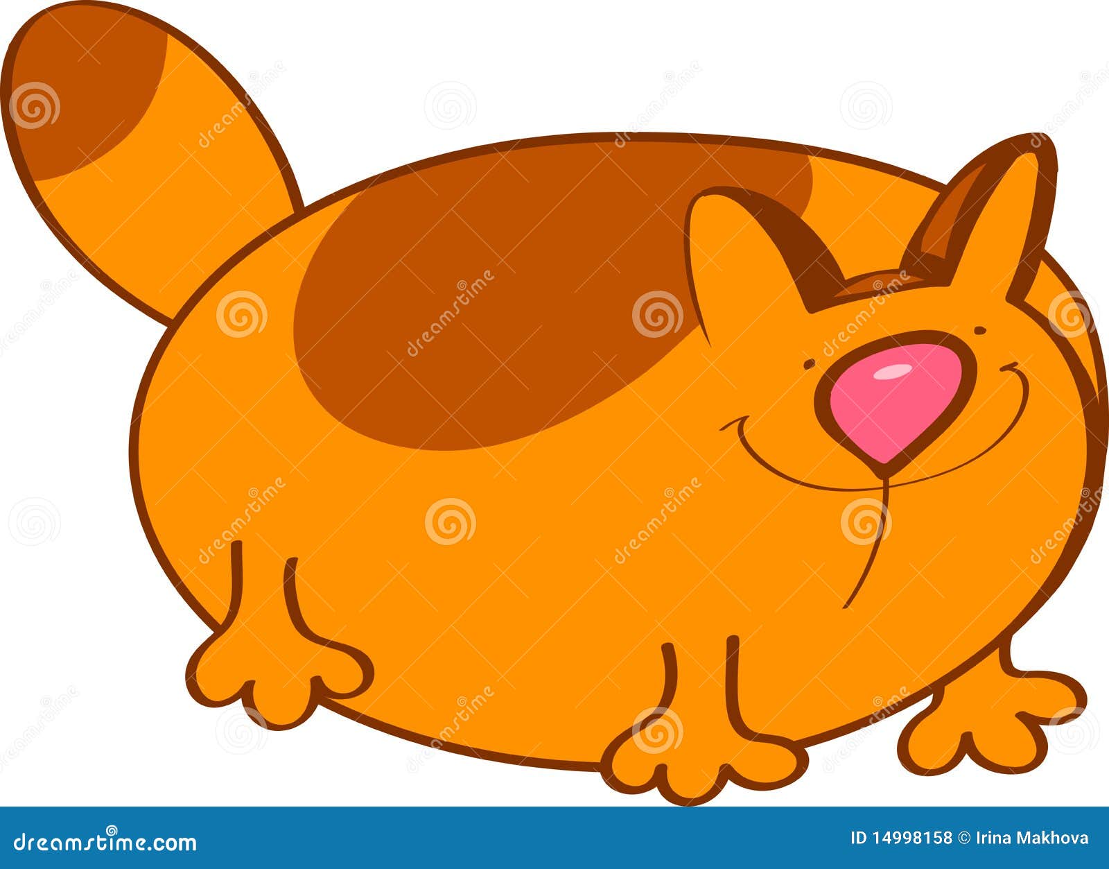  Fat  cat  stock vector Illustration of mammal happy funny 