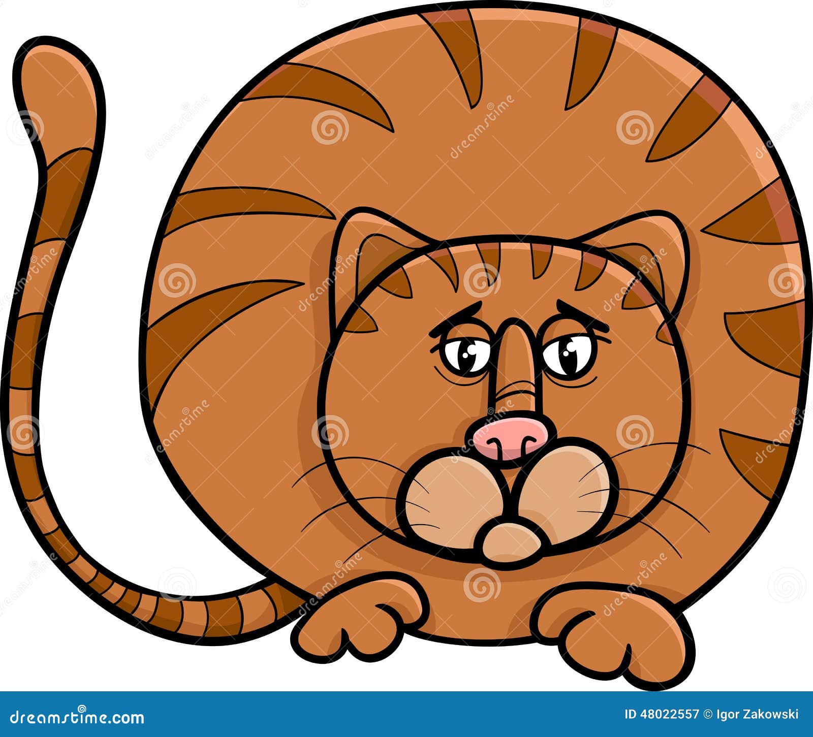  Fat  Cat  Character Cartoon  Illustration Stock Vector 