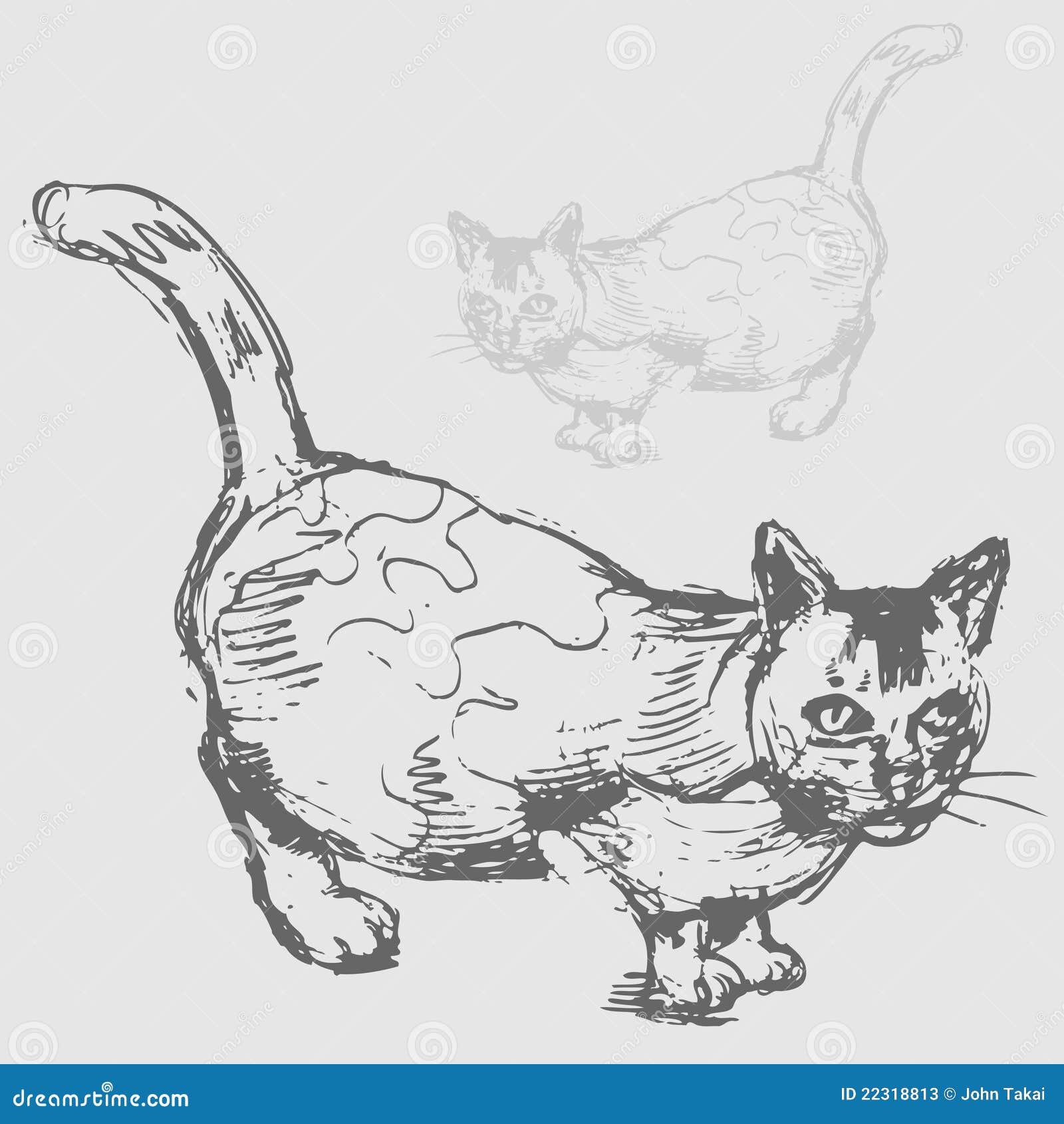 Fat Cat Drawing Stock Photos - Image: 22318813