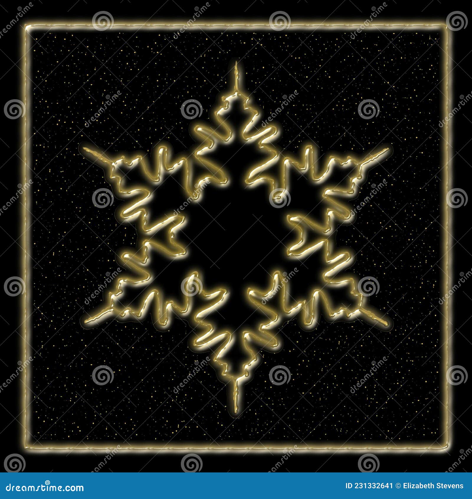 a-fat-golden-snowflake-stock-illustration-illustration-of-golden