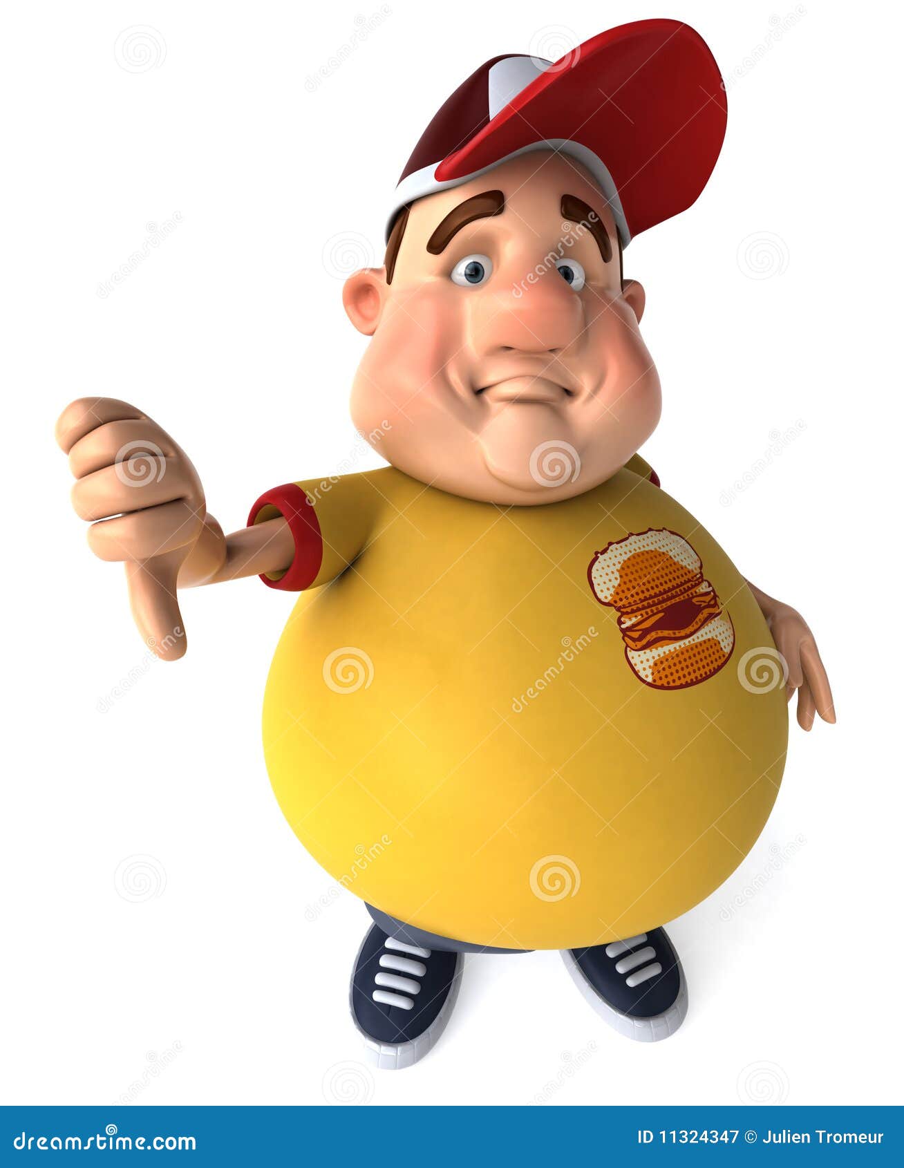 fat kid stock illustration