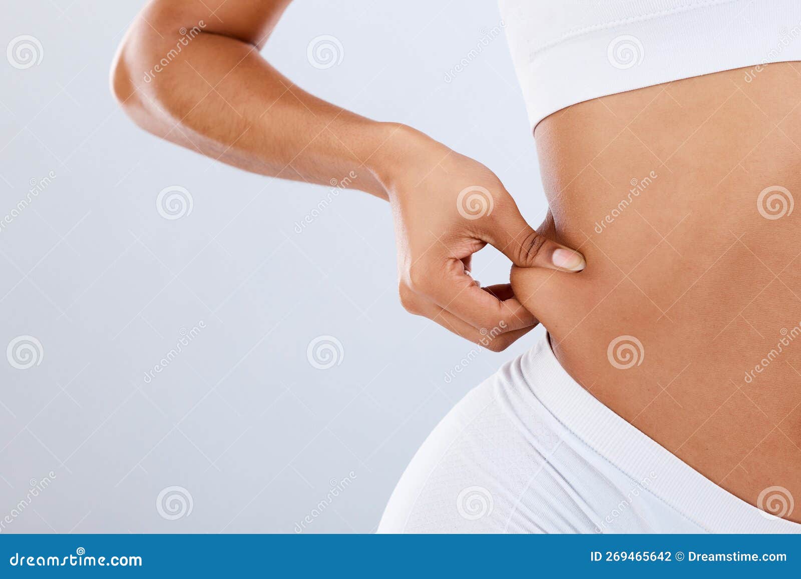 Slim woman, tape measure and diet to lose weight in stomach or body for  health and wellness motivat Stock Photo by YuriArcursPeopleimages