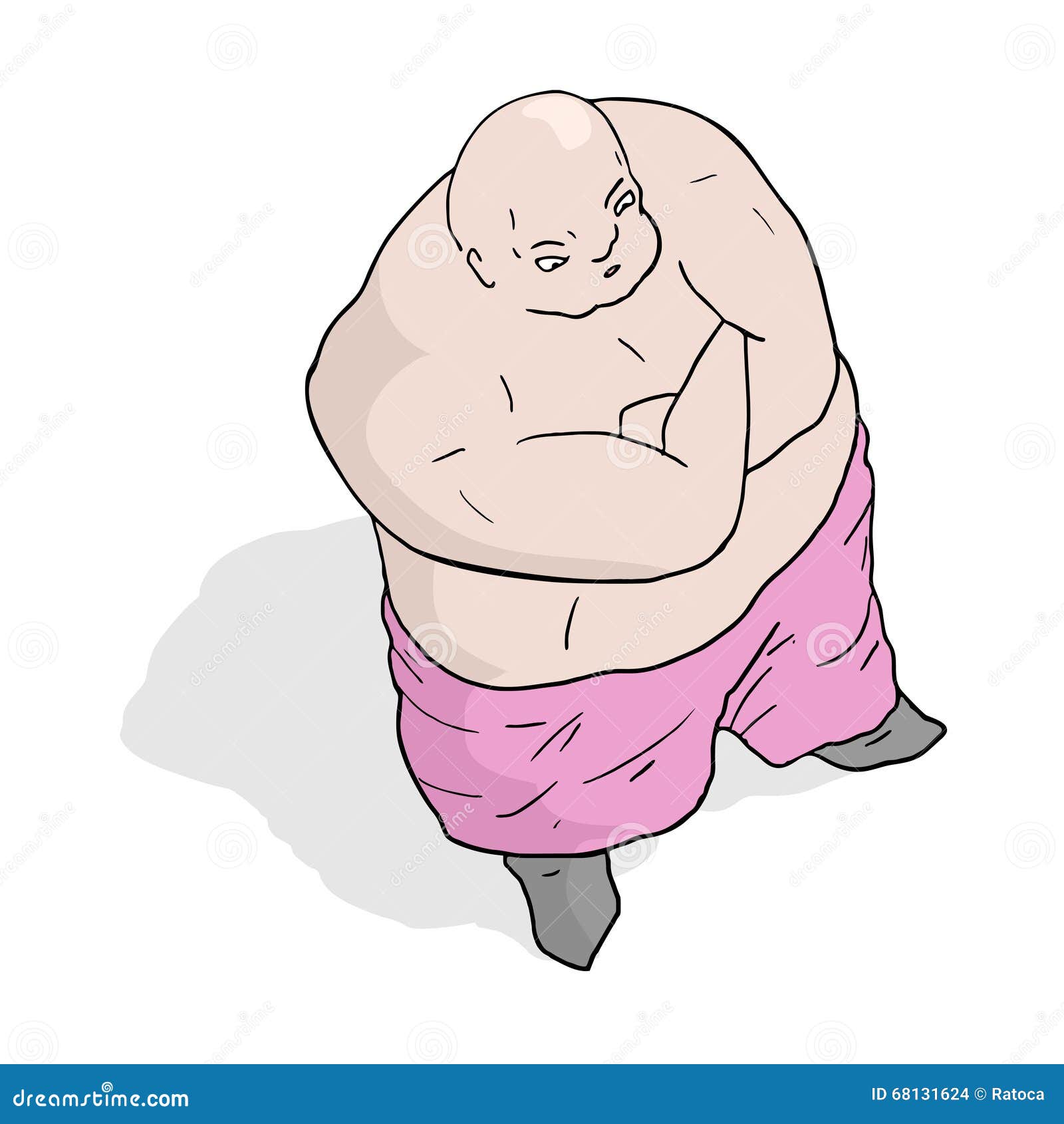 Fat man draw stock vector. Illustration of comic, draw - 68131624
