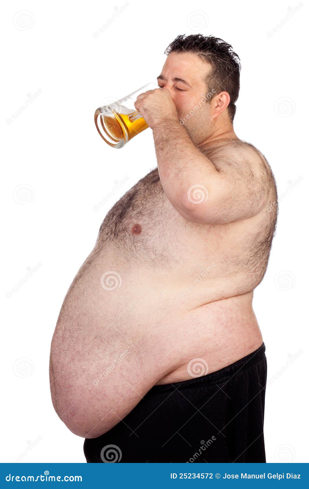 man drinking beer