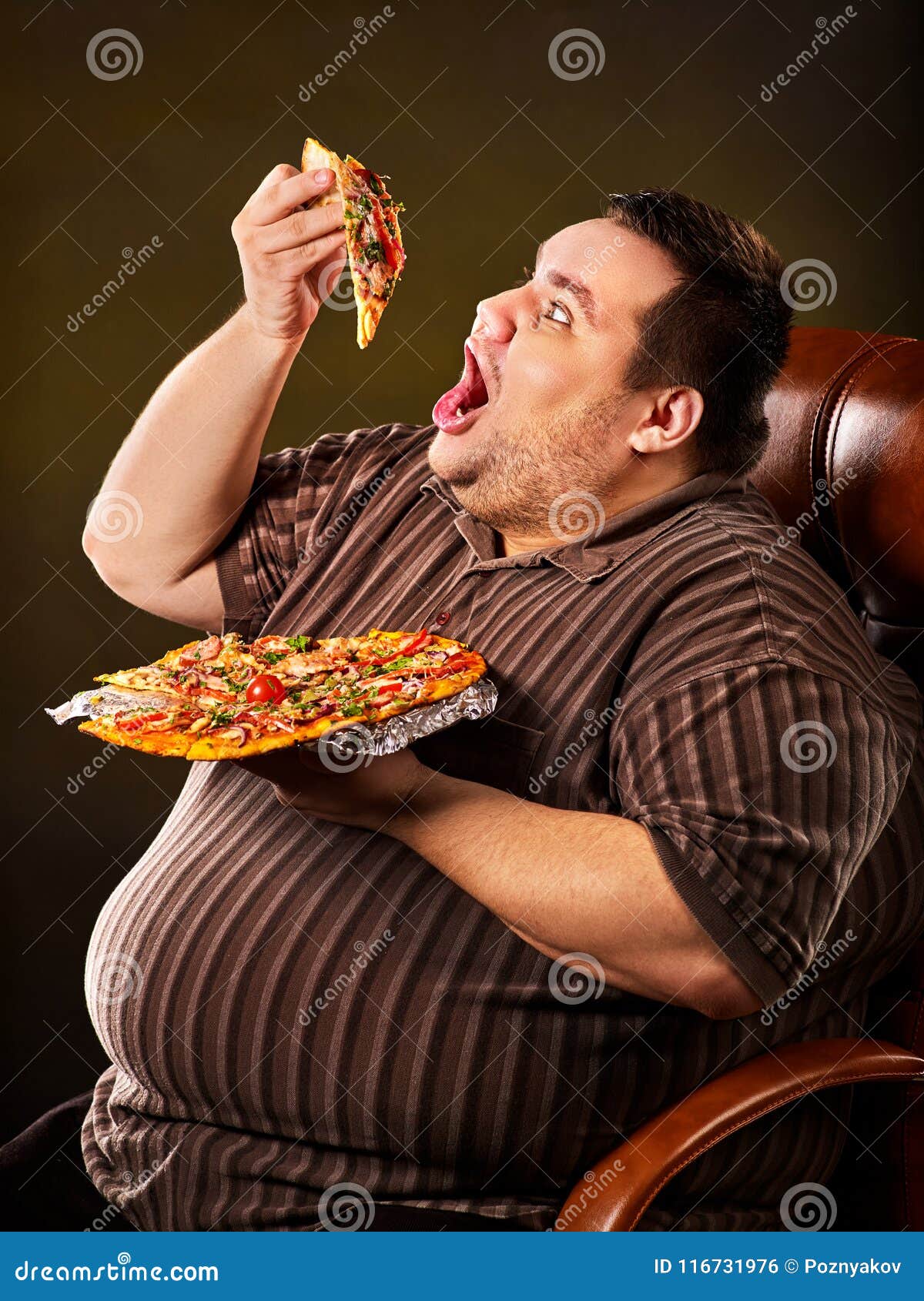 fat person eating