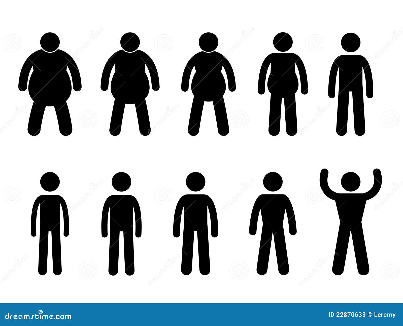 Fat To Thin, Slim To Muscular Stock Vector - Illustration of bulk ...