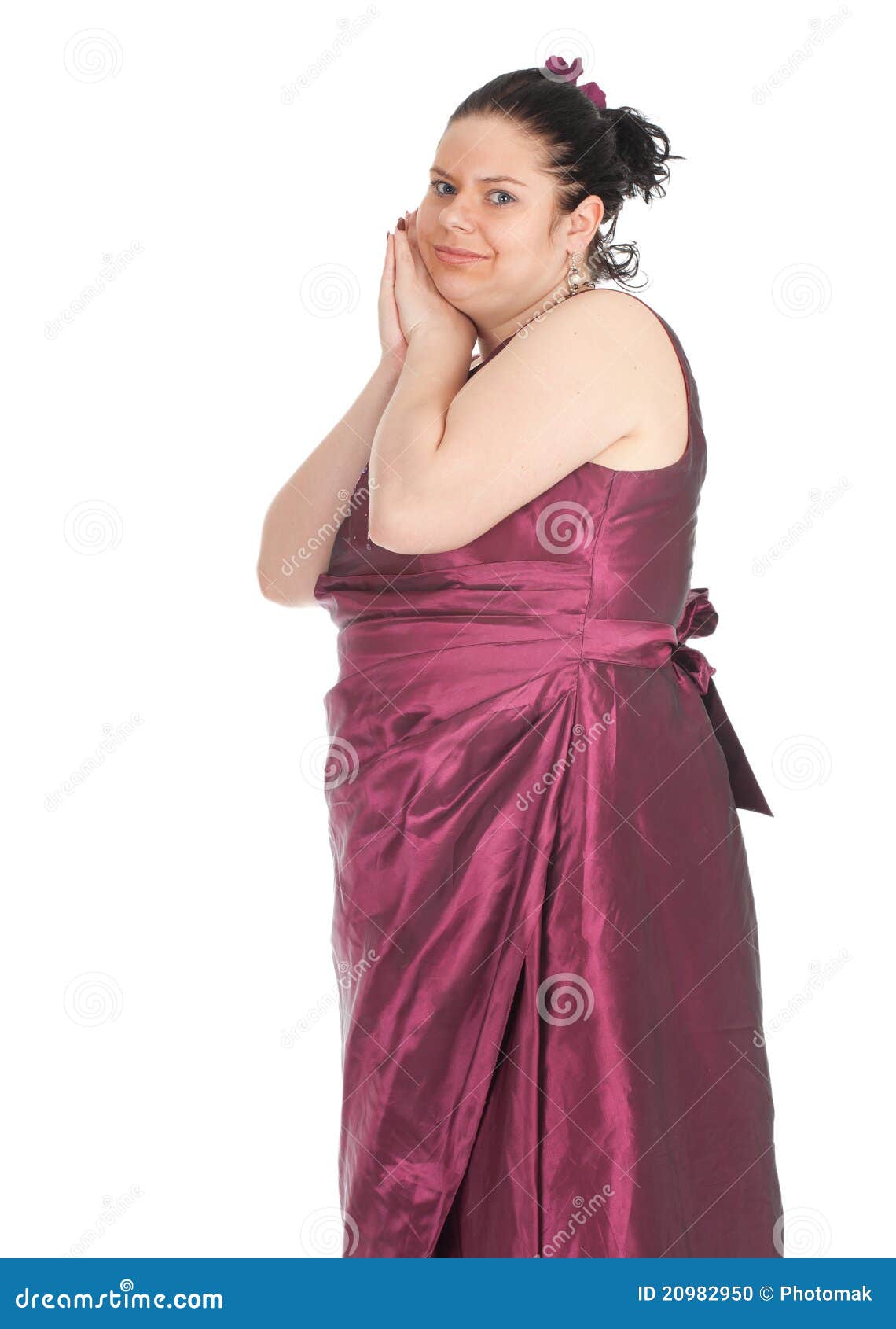fat girl in gown