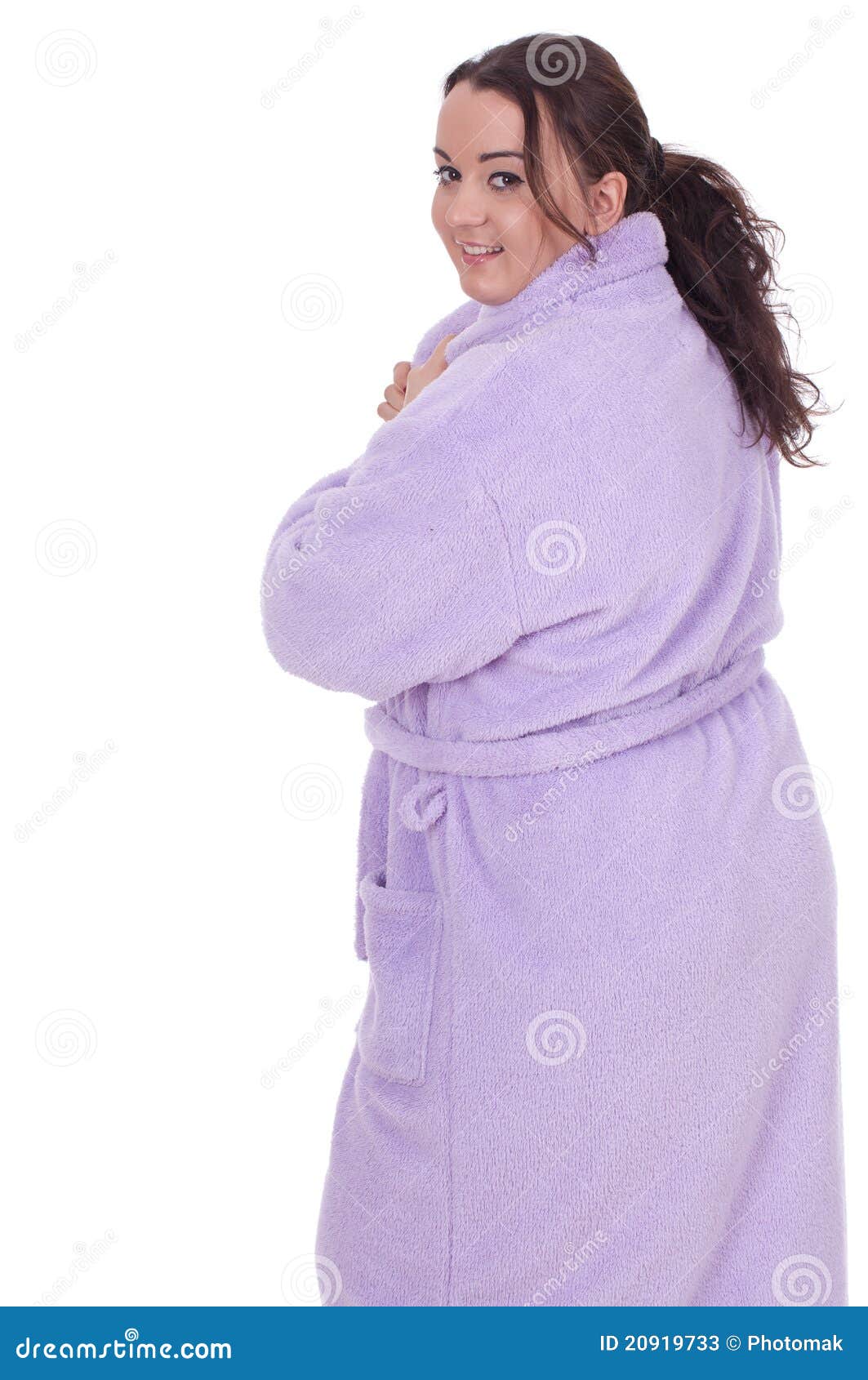 Fat Woman In Bathrobe, Series Stock Photos Image 20919733