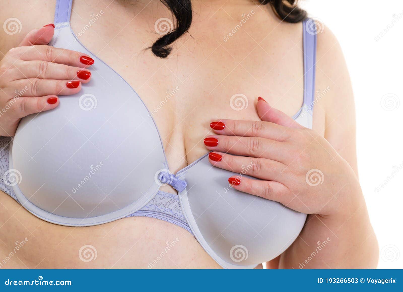 Fat Woman Big Breast Wearing Bra Stock Image - Image of scooping,  brafitting: 193266503