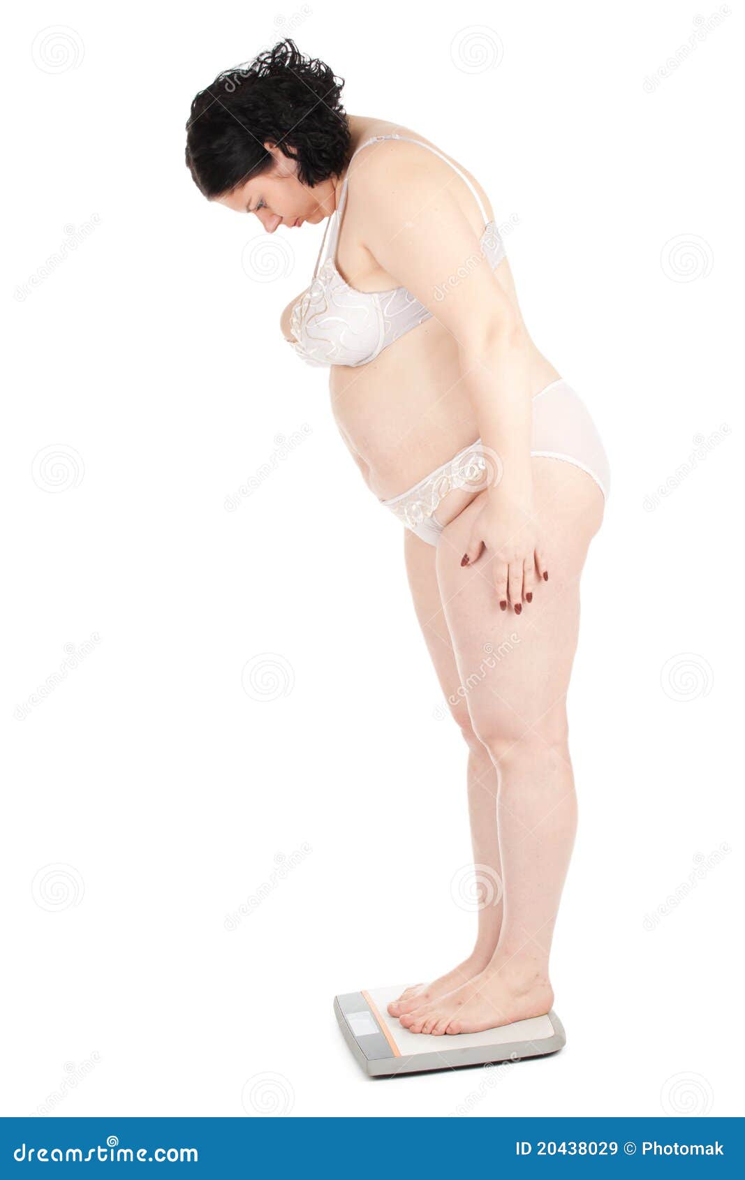 Woman Squeeze Belly Fat Wearing Black Underwear Bra and Pant on Stock Image  - Image of asian, obese: 56280543