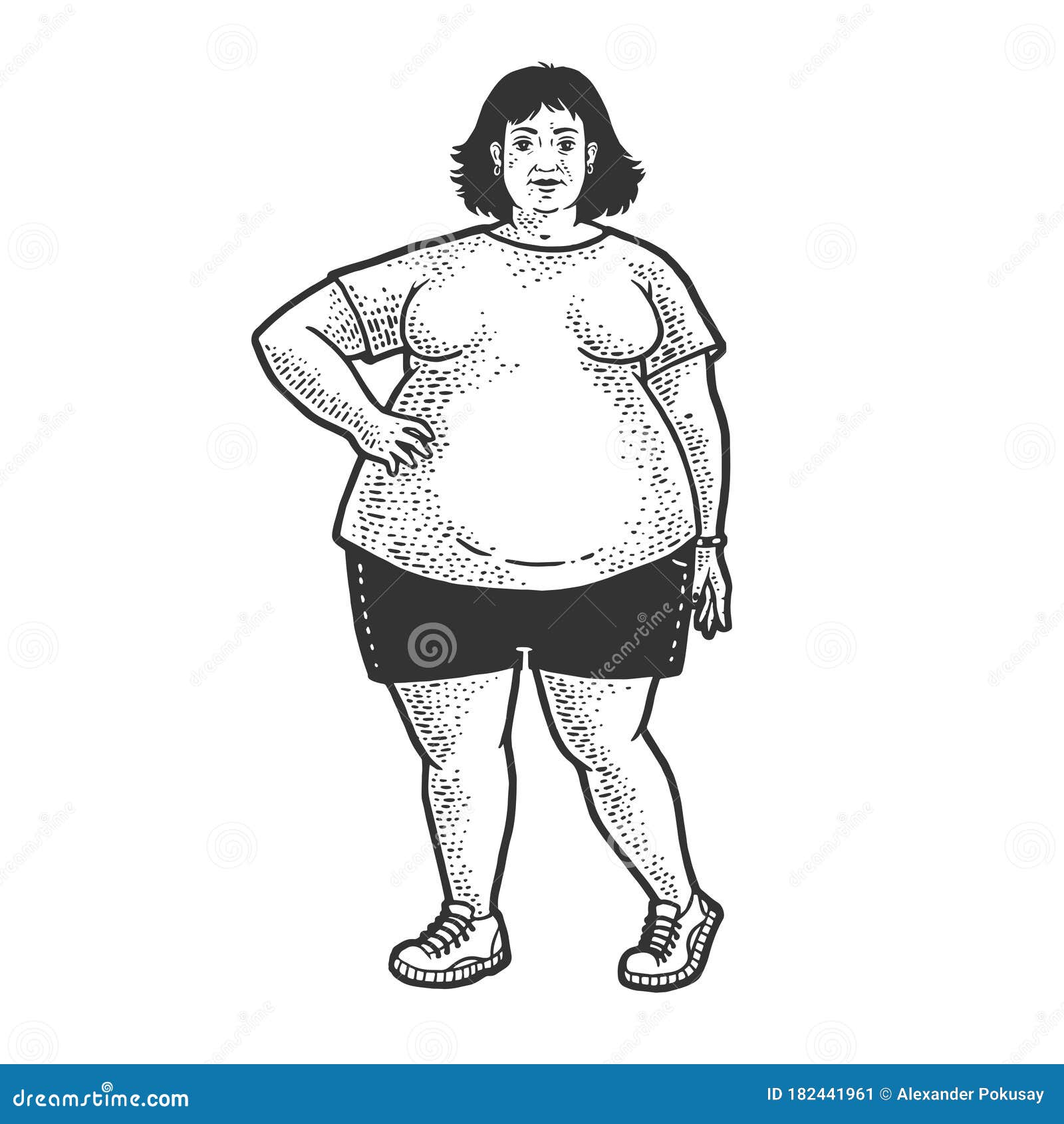 350+ Big Fat Women Drawings Stock Illustrations, Royalty-Free