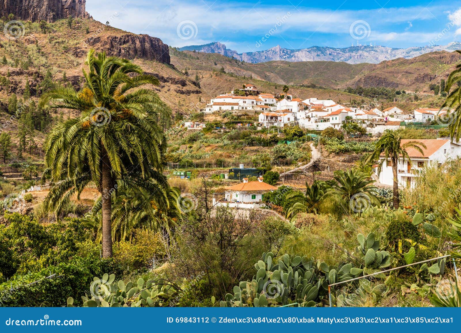 fataga village in barranco de fataga-gran canaria