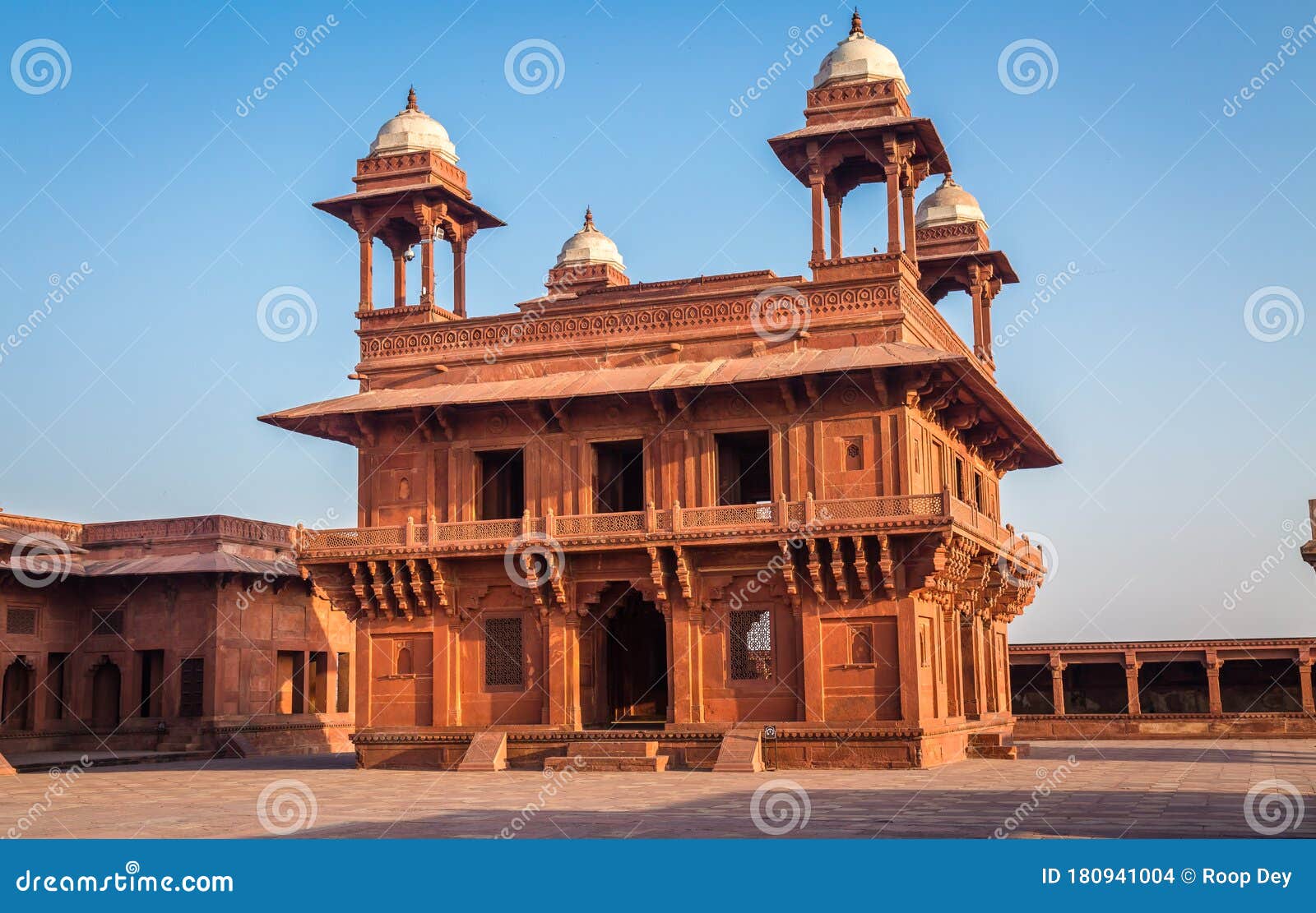 fatehpur sikri red sandstone medieval architecture building at agra india