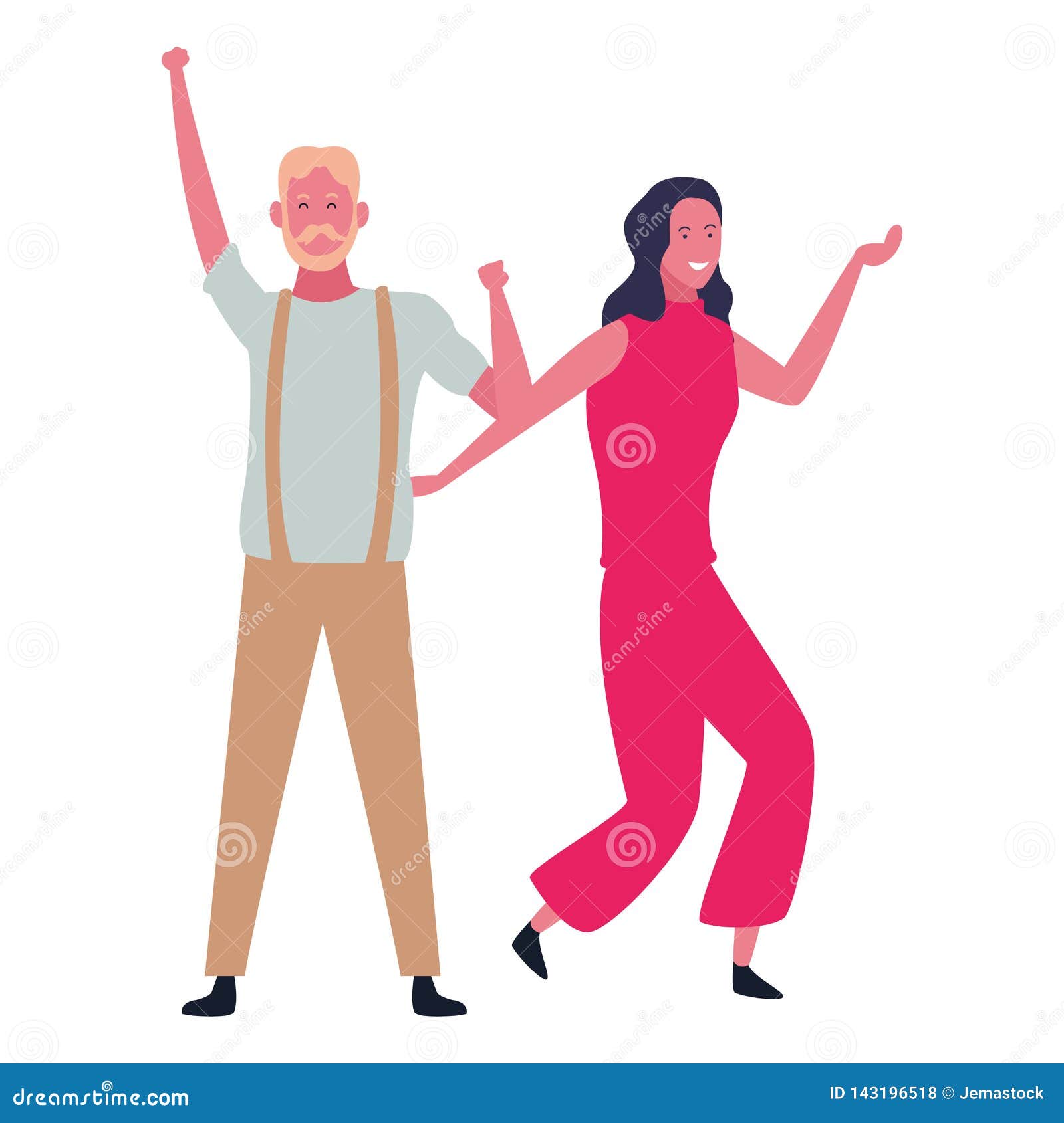 Father and adult daughter stock vector. Illustration of diversity ...