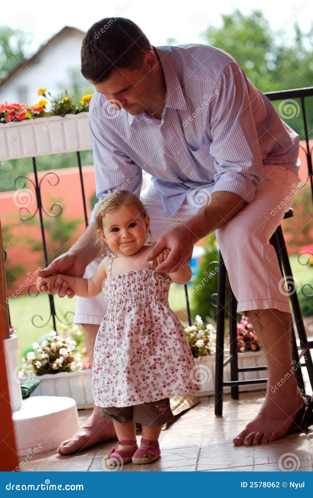 Young Girl And Father