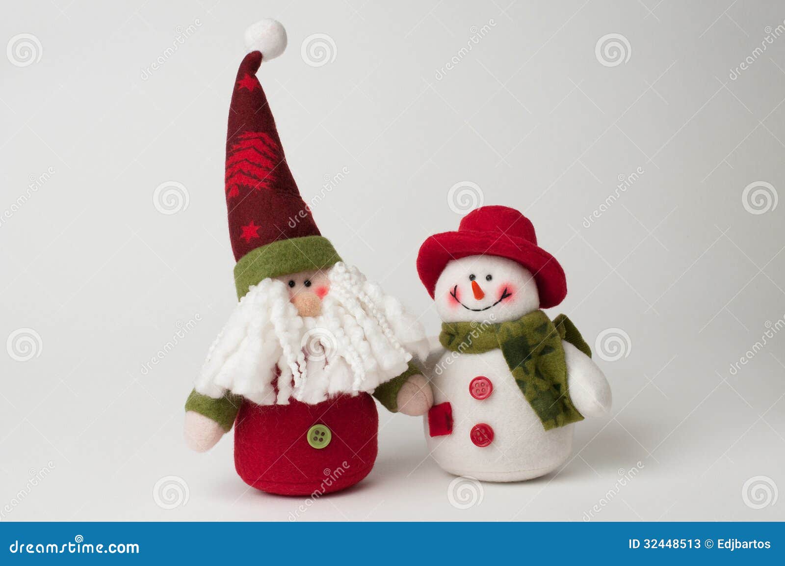 Father Christmas and Snowman Stock Image - Image of cheerful, christmas ...