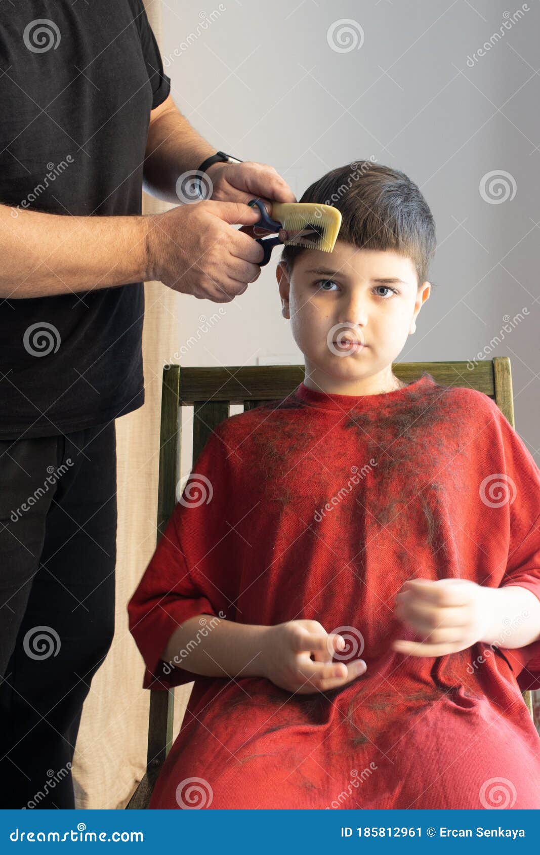 Portrait of a little middle eastern boy at the bathroom 6yearold pretty  kid with halfcut hair at home Stock Photo  Alamy