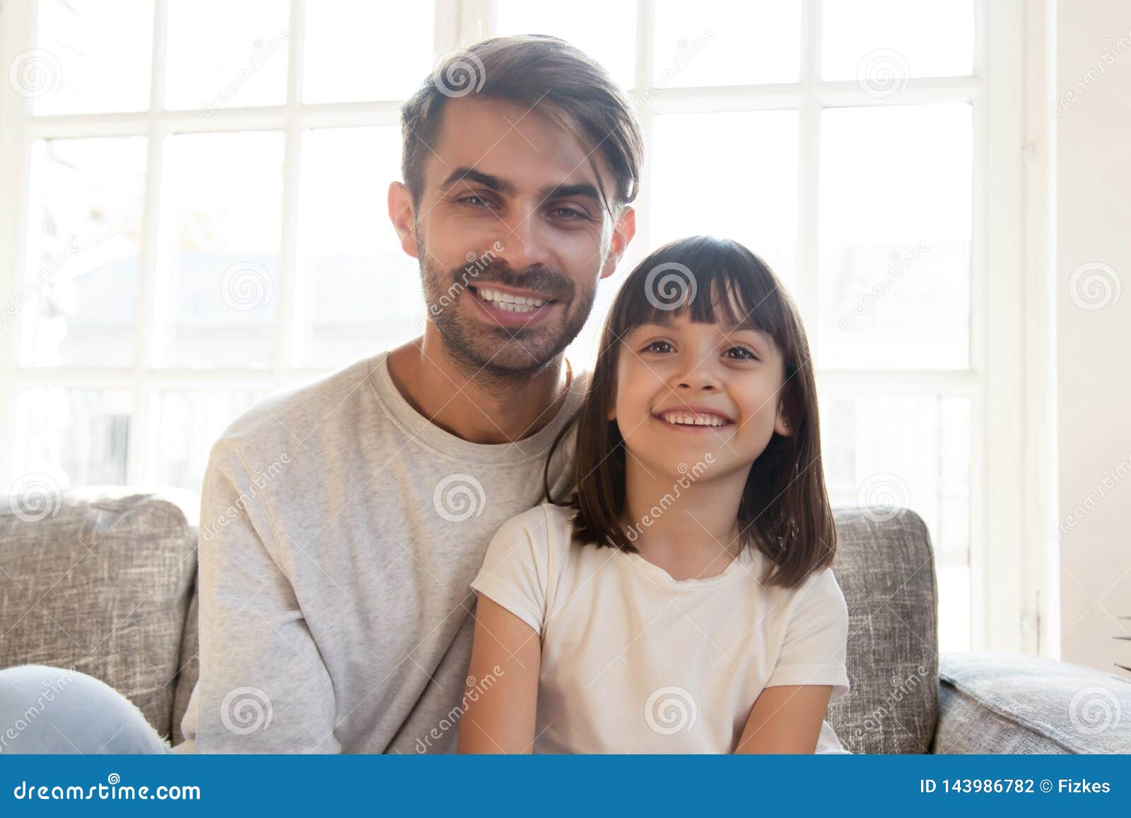 Real dad and daughter on webcam