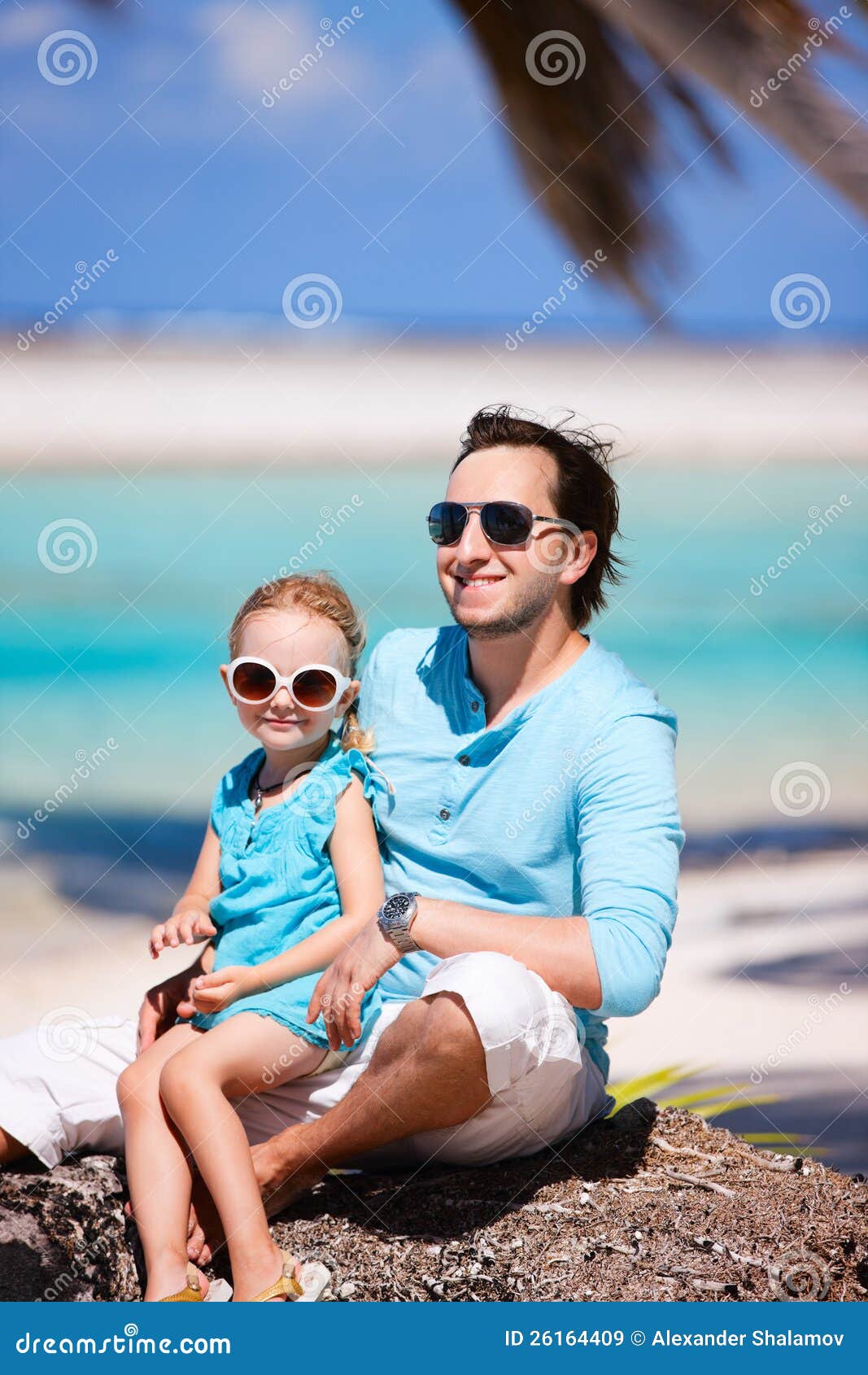 Father And Daughter On Caribbean Vacation Stock Image 