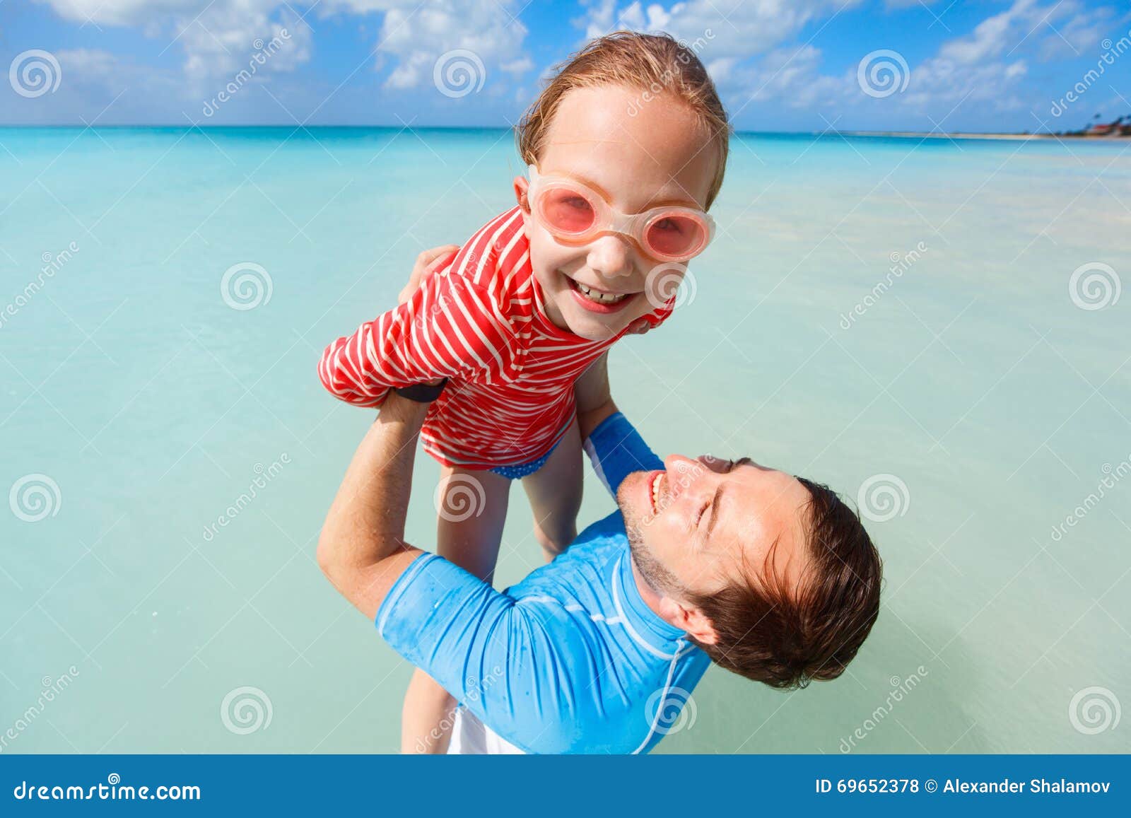 Father And Daughter At Beach Stock Image - Image of daddy 