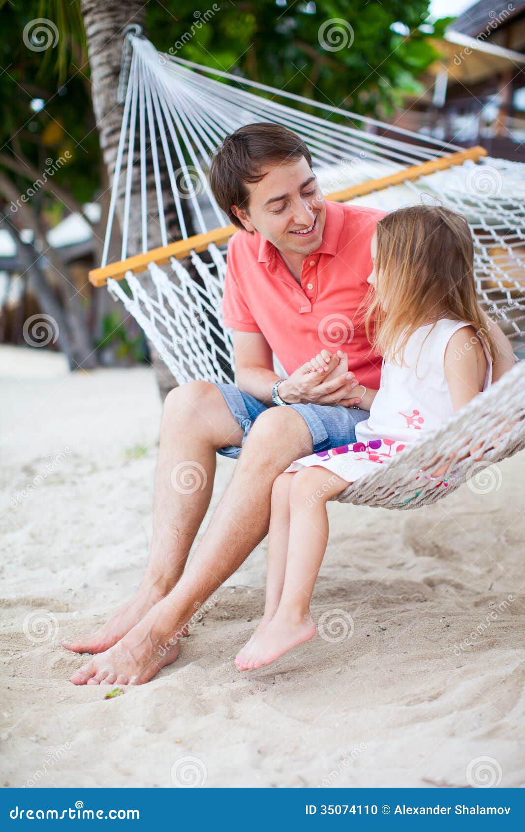 Father And Daughter On Vacation Stock Image - Image of 