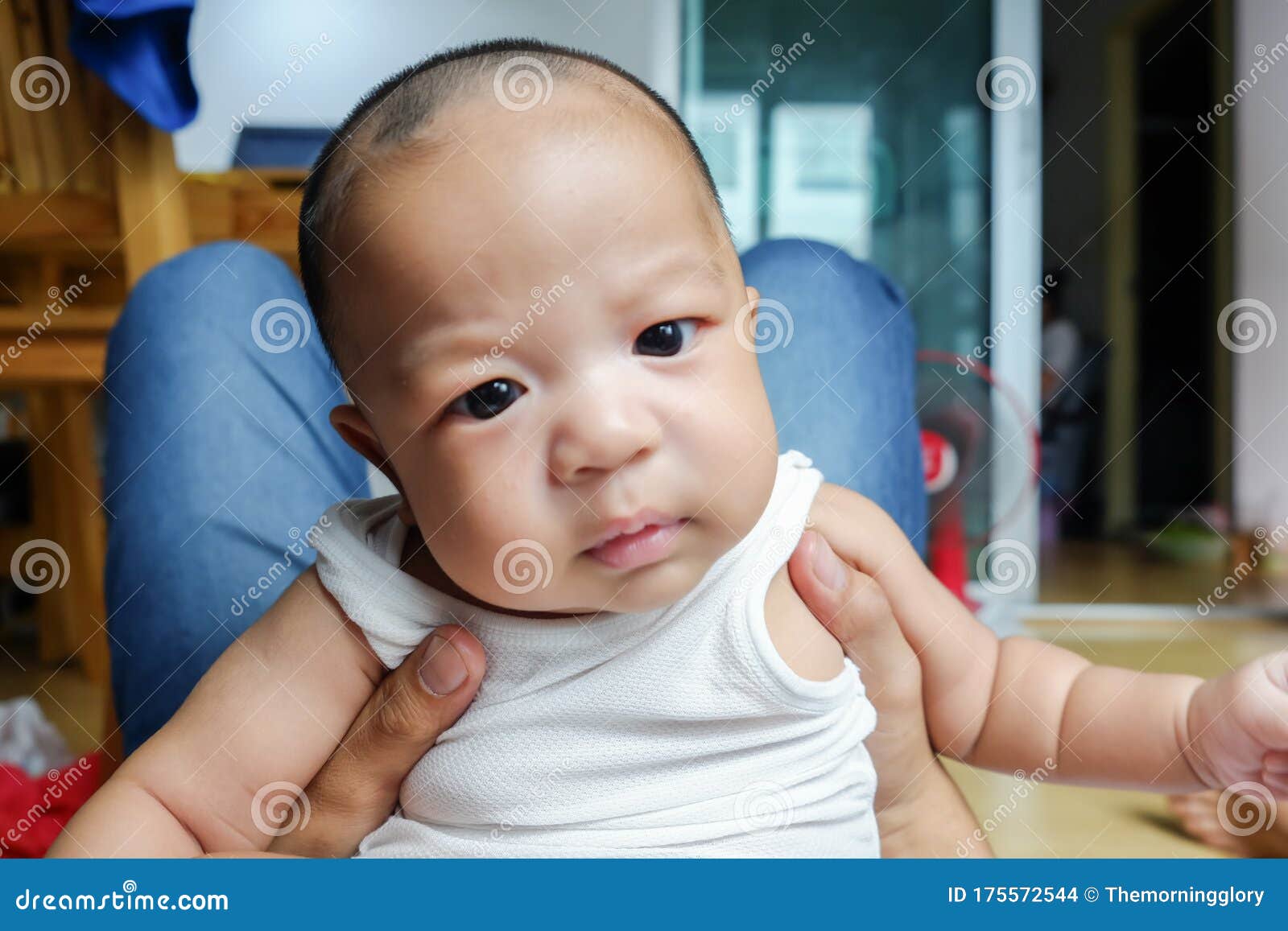 Father Hand Hold Infant Baby Boy Stock Photo - Image of adorable ...