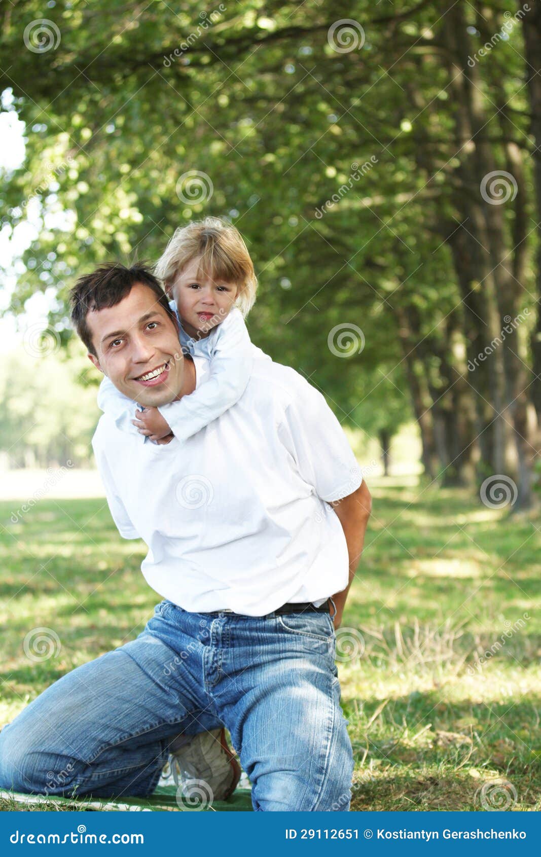 Father With His Daughter On Nature Stock Image Image Of Nature Smiling 29112651