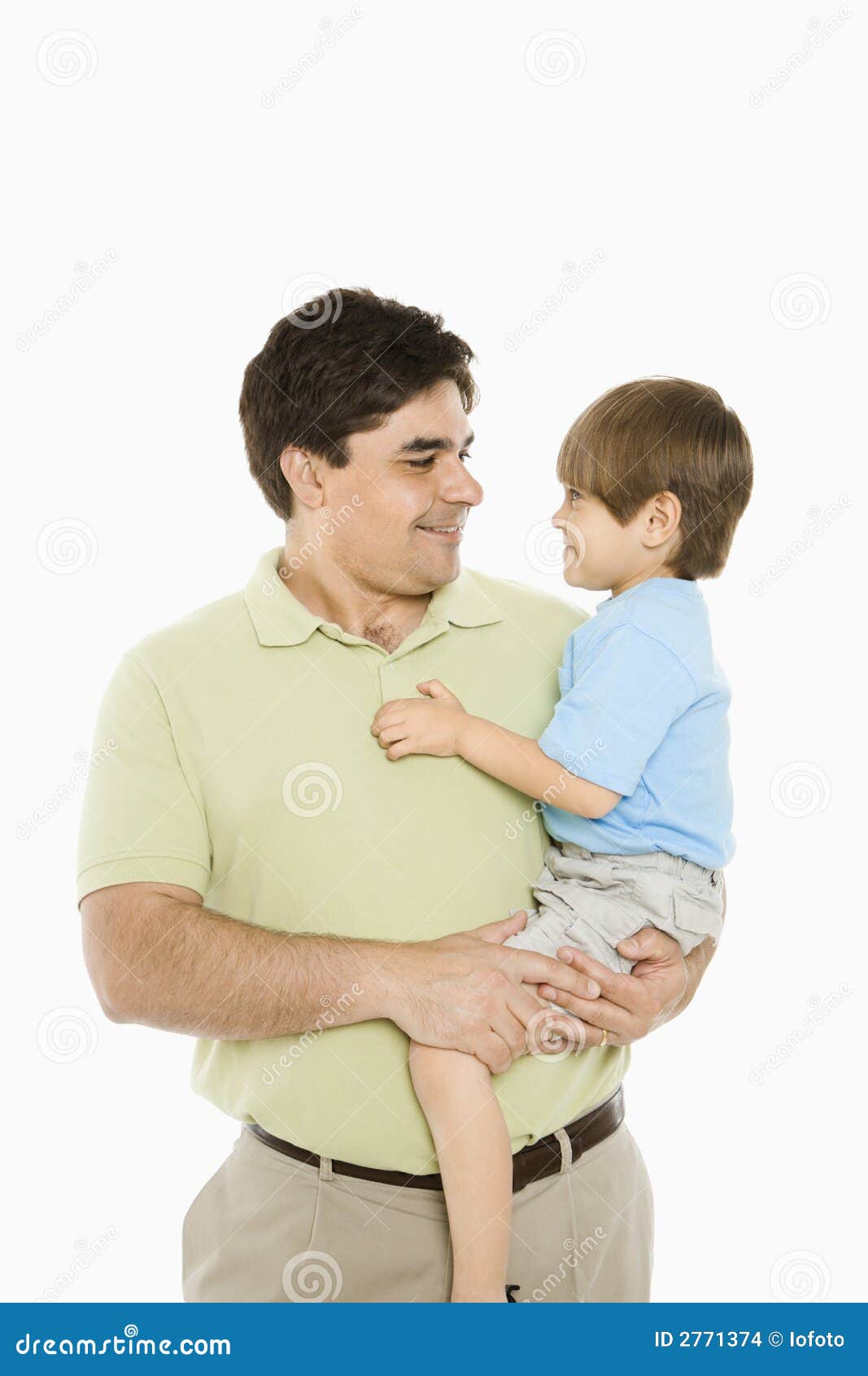 father holding son stock