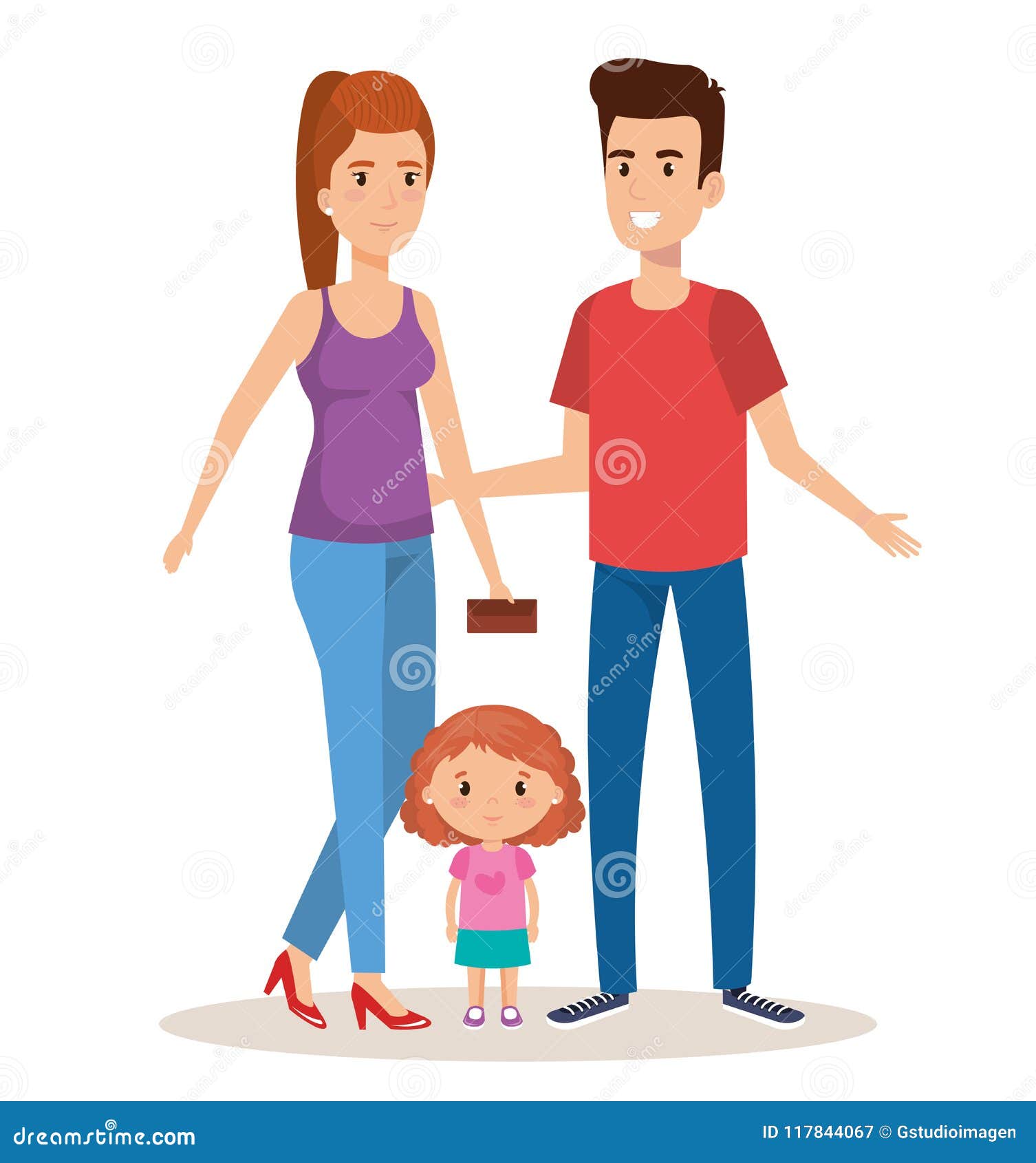 Family cleaning house father mother and kids Vector Image