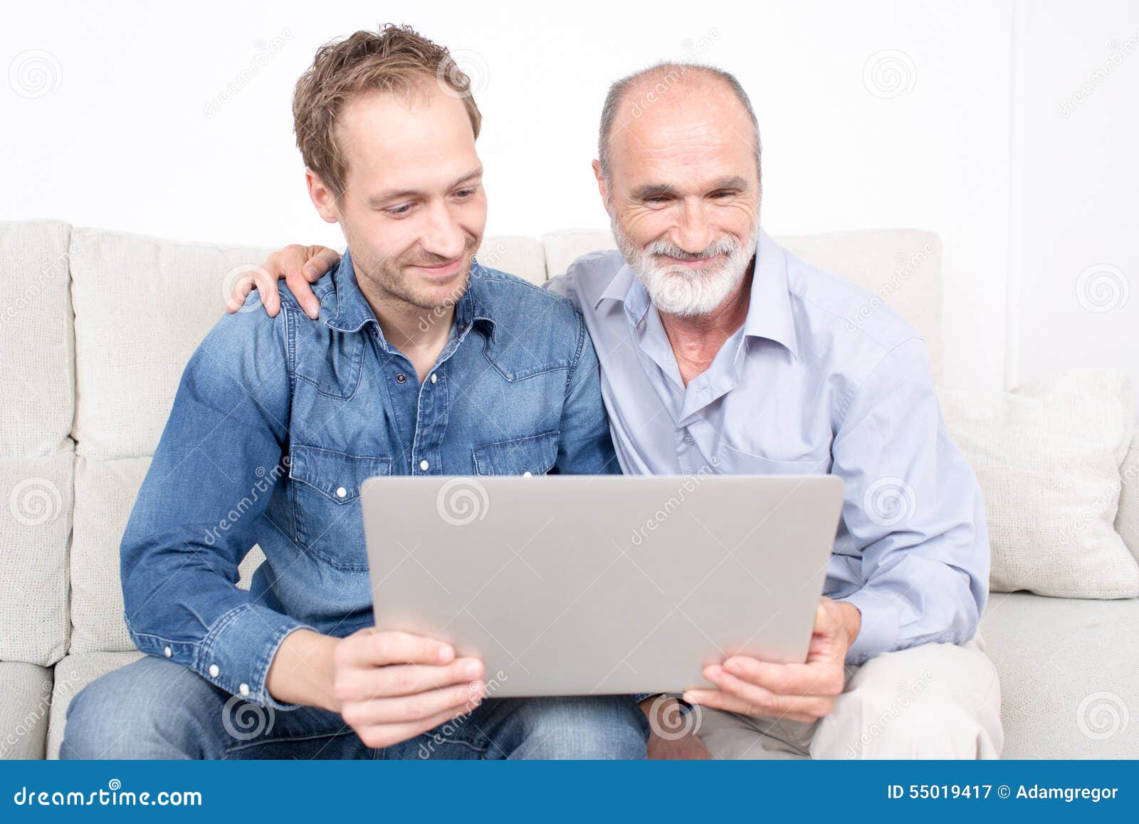 Father and older son stock image. Image of pensionier 55019417