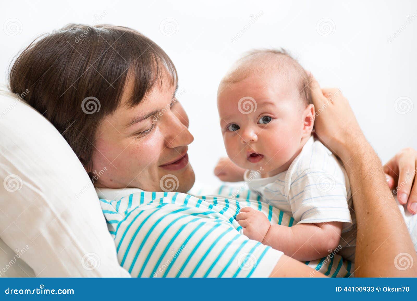 Father Playing with His Cute Baby Stock Image Image of cuddling