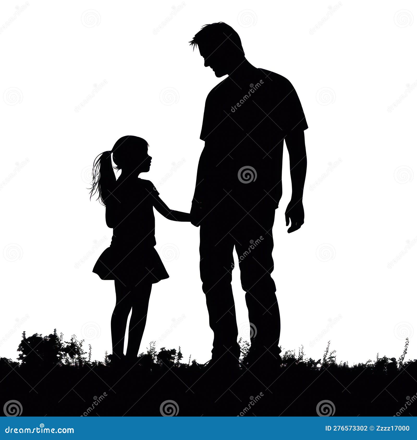A Father S Day Love: Illustrating The Bond Between A Dad And His Kid  Through Simple Black And White. Generative Ai Stock Photo - Image Of  Lifestyle, Smiling: 276573302