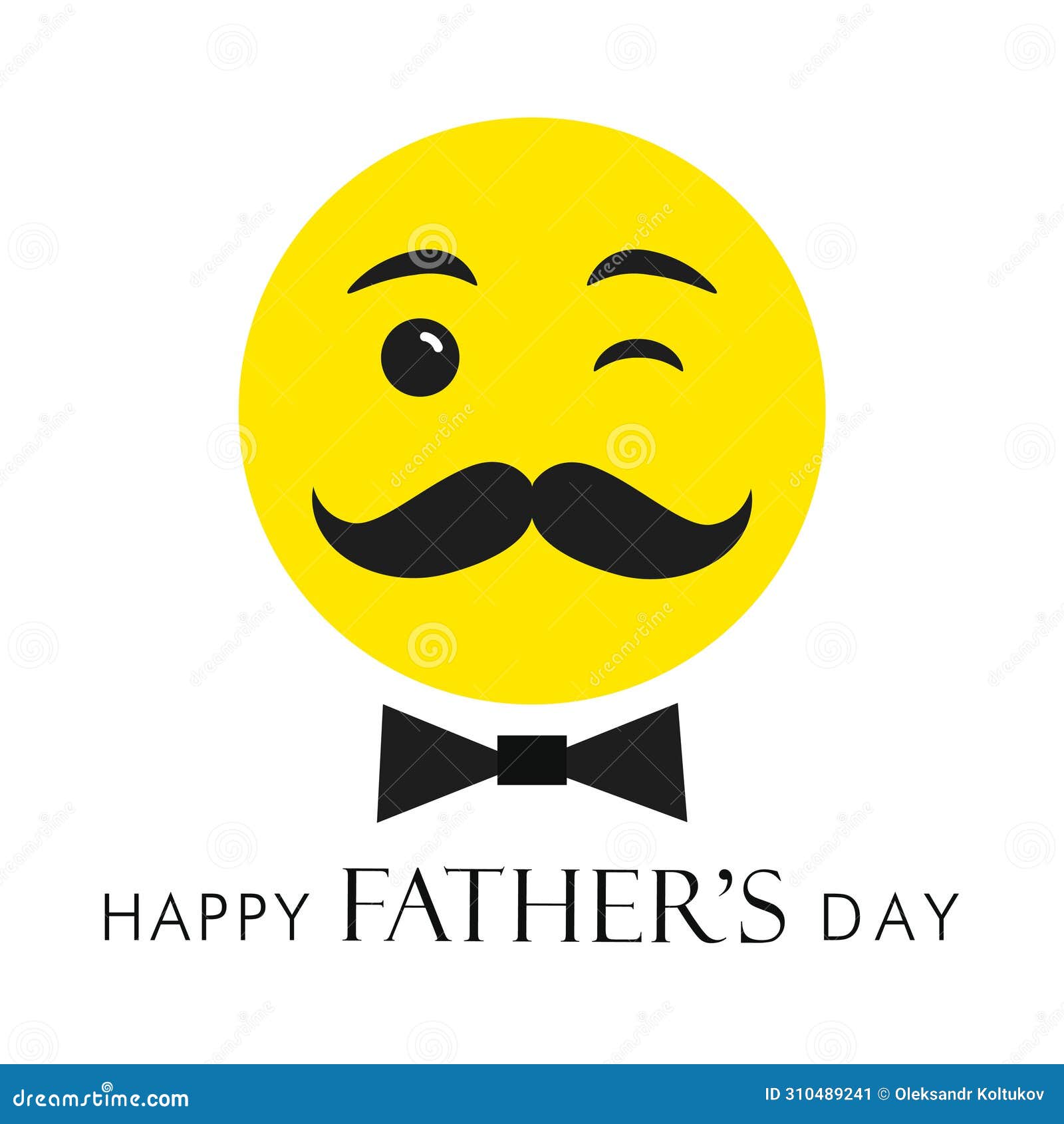 father's day smile emoji paper