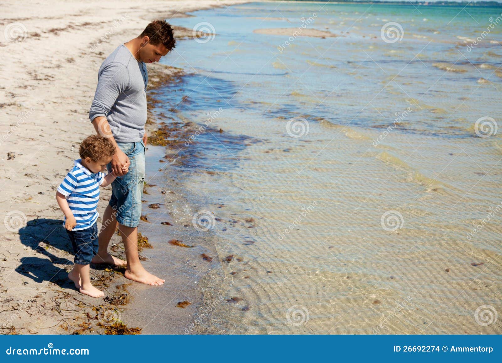 Father and Son on a Beach Vacation Stock Photo Image of summer