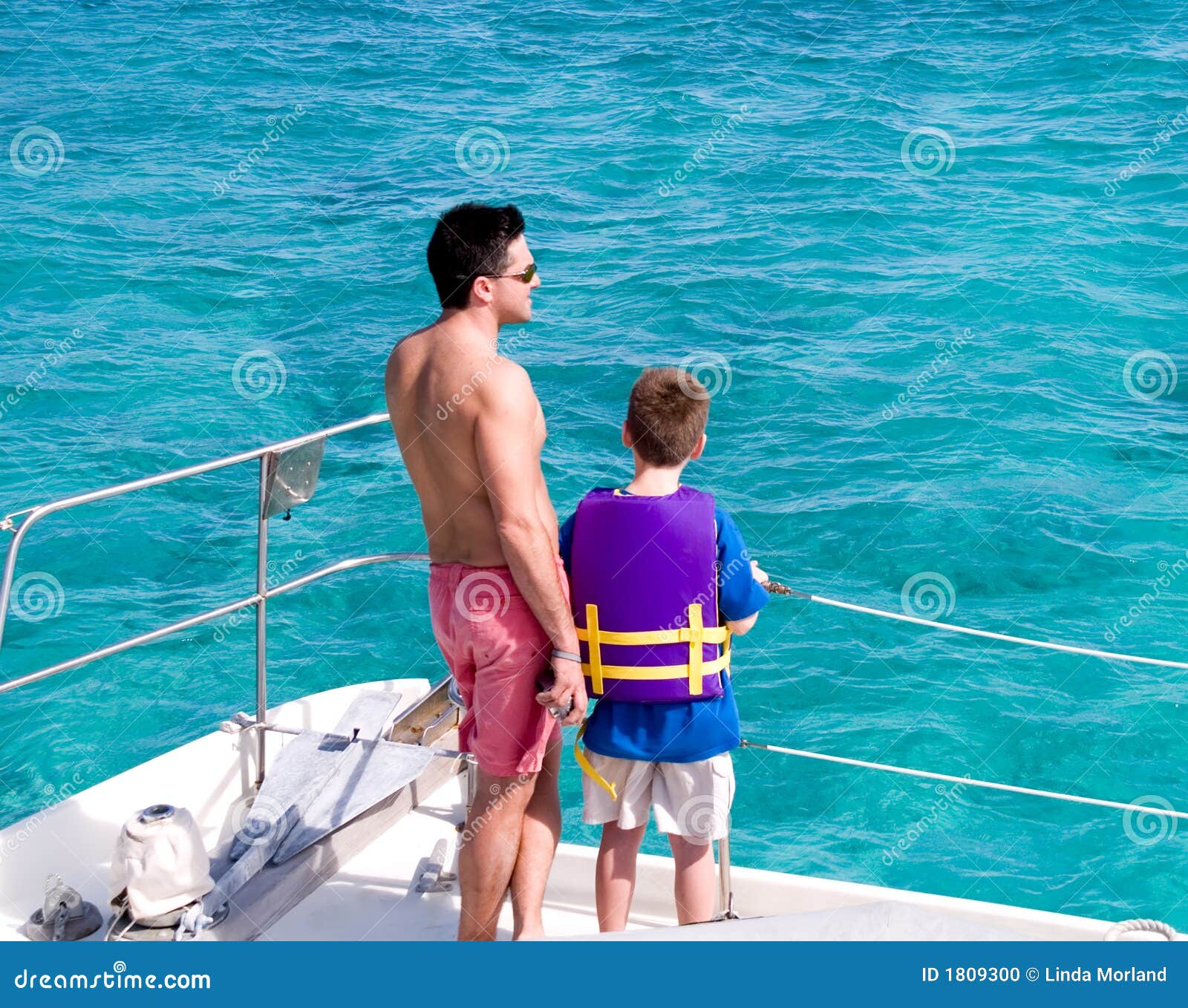 Father and Son Boating stock photo. Image of family, boat 1809300