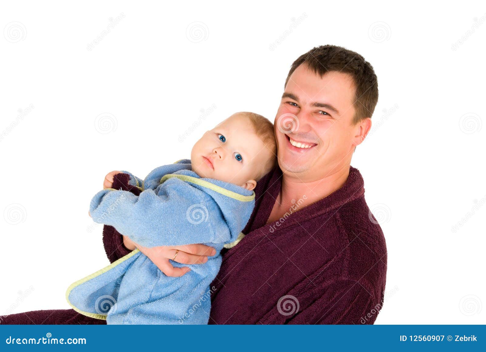 Father and Son Dressing Gown Stock Image Image of child, infant 12560907